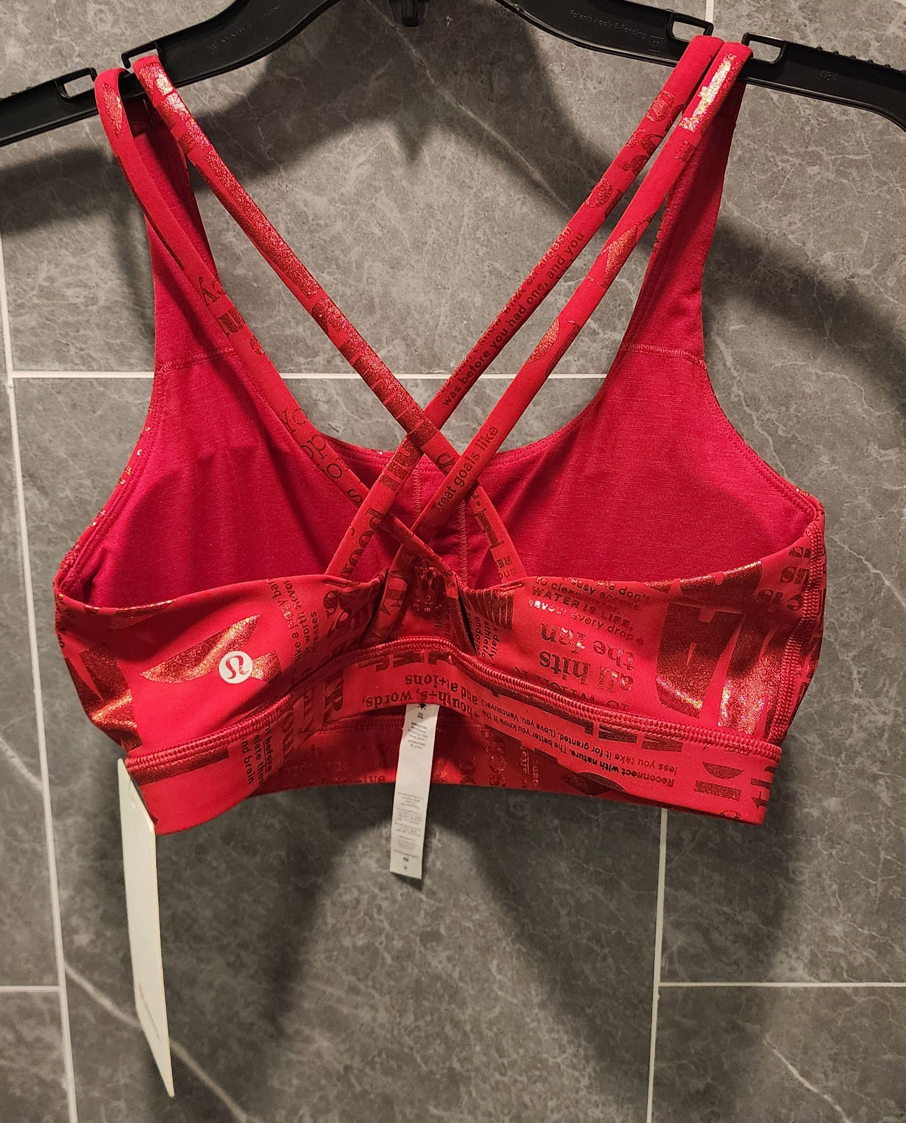 Lululemon Athletica Energy Manifesto 20Yr Manifesto Foil Dark good Red