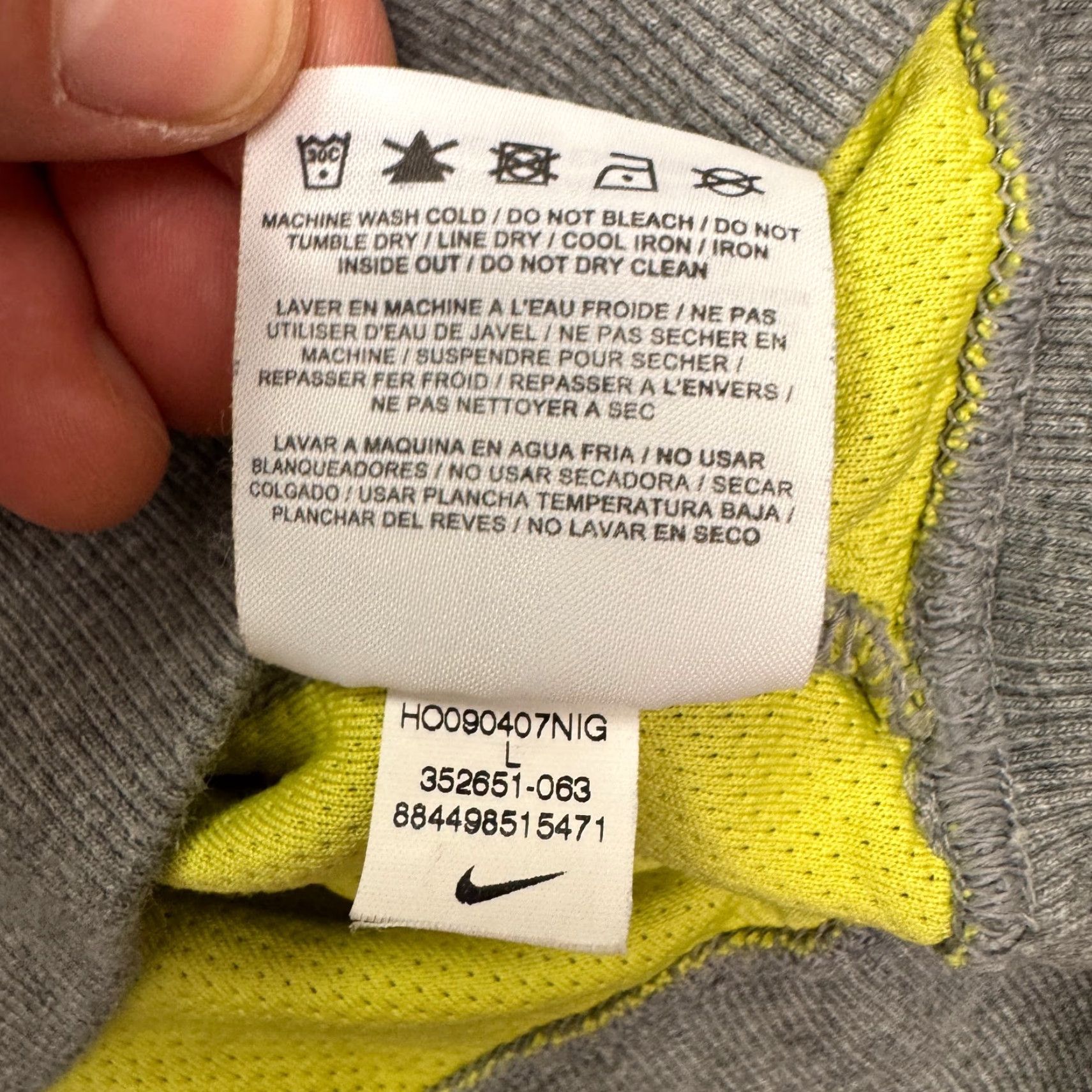 Nike Nike NSW Pullover Sweatshirt Men L Gray Crew Neck Casu al Active Size US L / EU 52-54 / 3 - 5 Thumbnail
