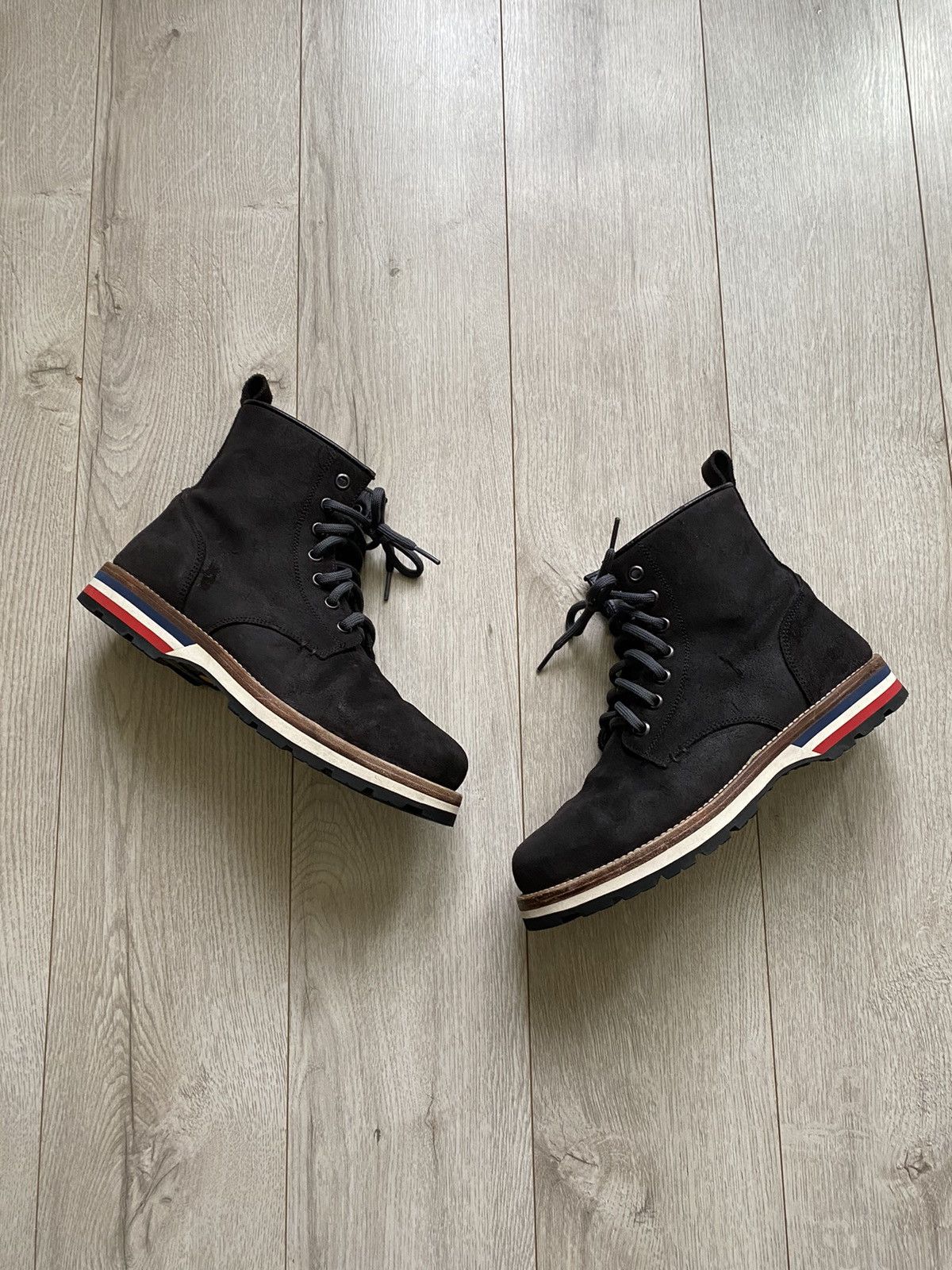 Moncler Vancouver lace-up suede ankle boots