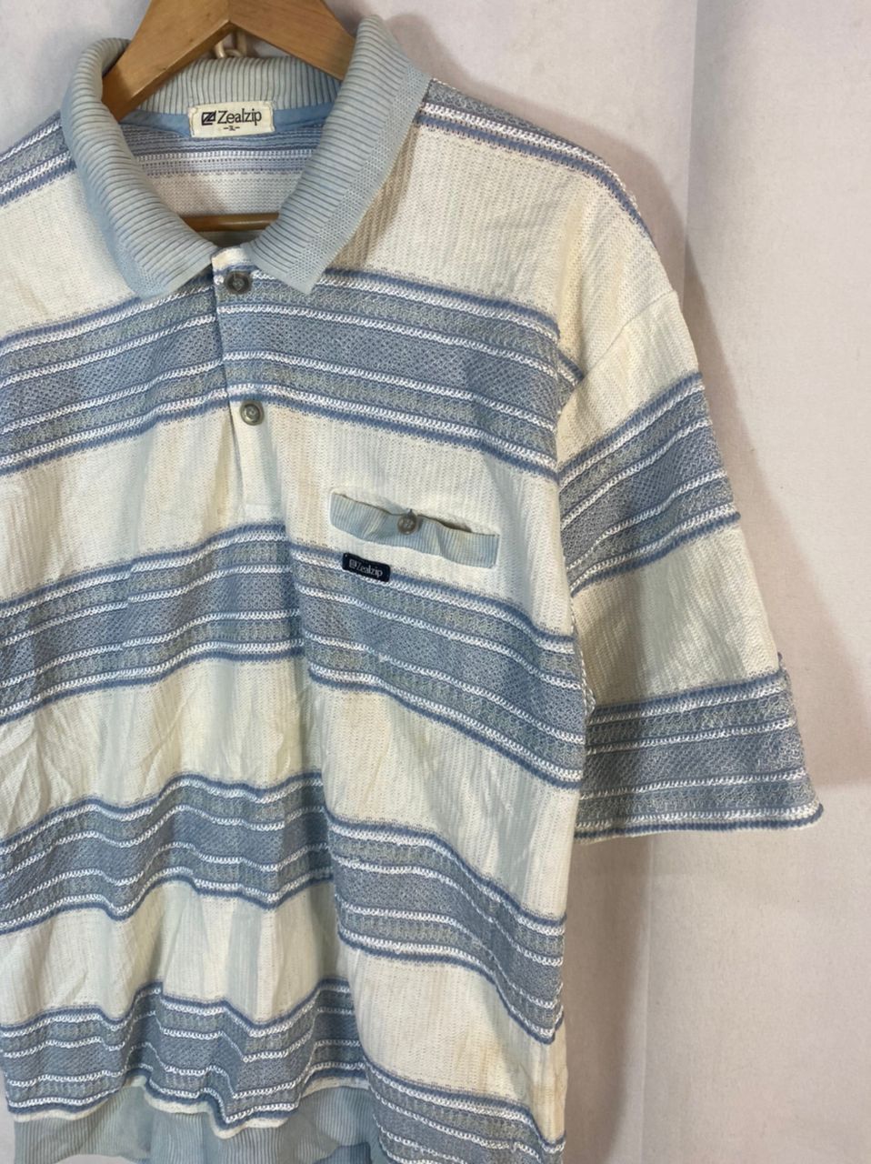 Japanese Brand × Vintage Vintage zealzip stripe polos shirt Size US L / EU 52-54 / 3 - 2 Thumbnail