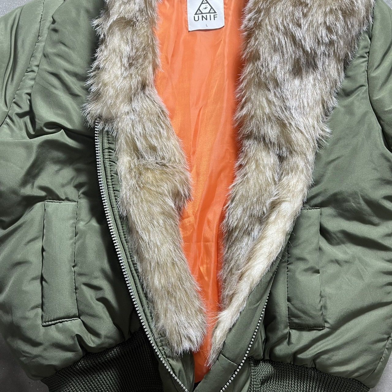 UNIF UNIF Faux Fur Bomber Jacket Size L / US 10 / IT 46 - 10 Thumbnail