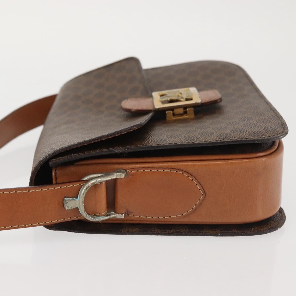 Celine CELINE Macadam Canvas Shoulder Bag Pvc Leather Brown Gold Size ONE SIZE - 6 Thumbnail