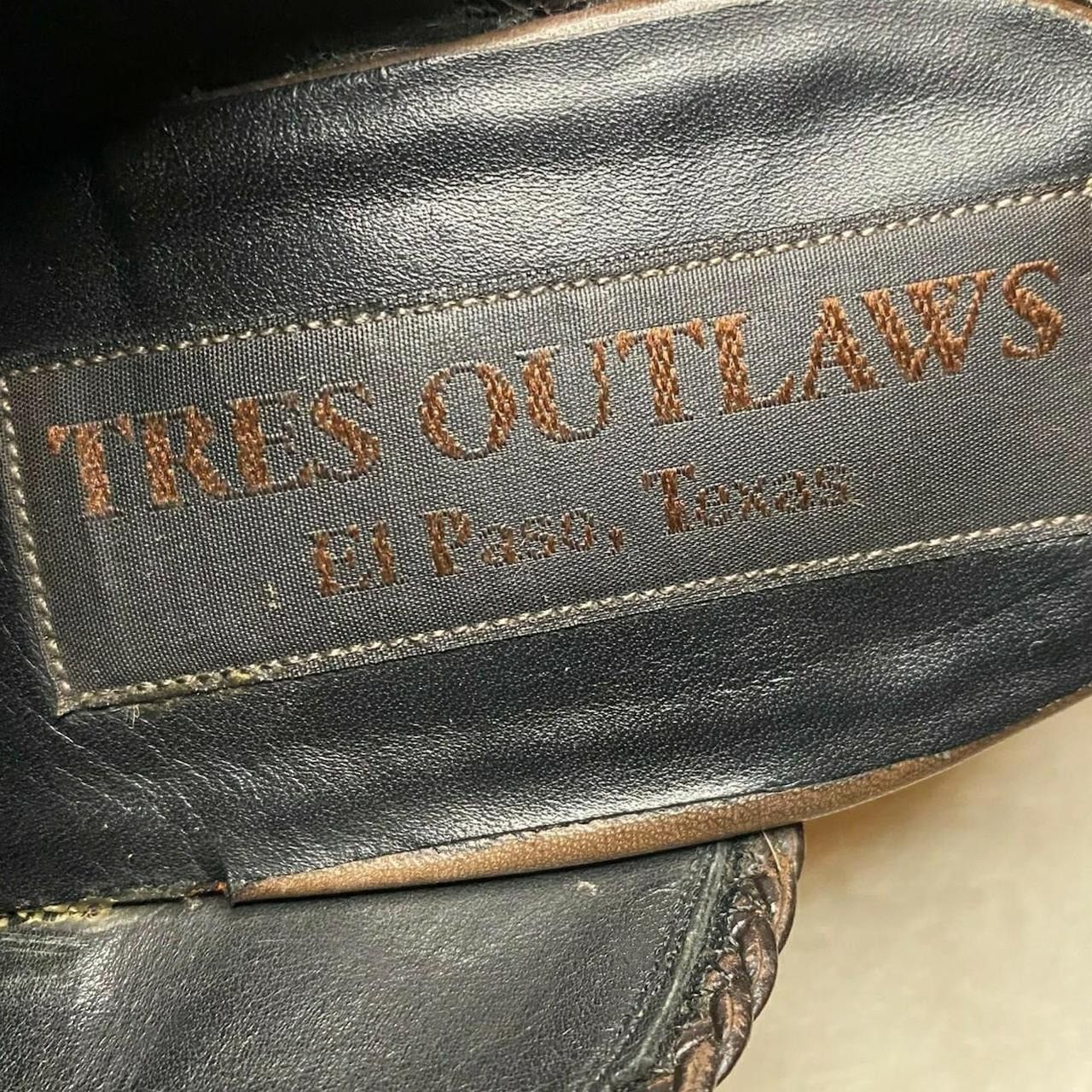 Designer Handcrafted Tres Outlaws El Paso Leather Wingtip Mules Women Size US 7.5 / IT 37.5 - 4 Thumbnail
