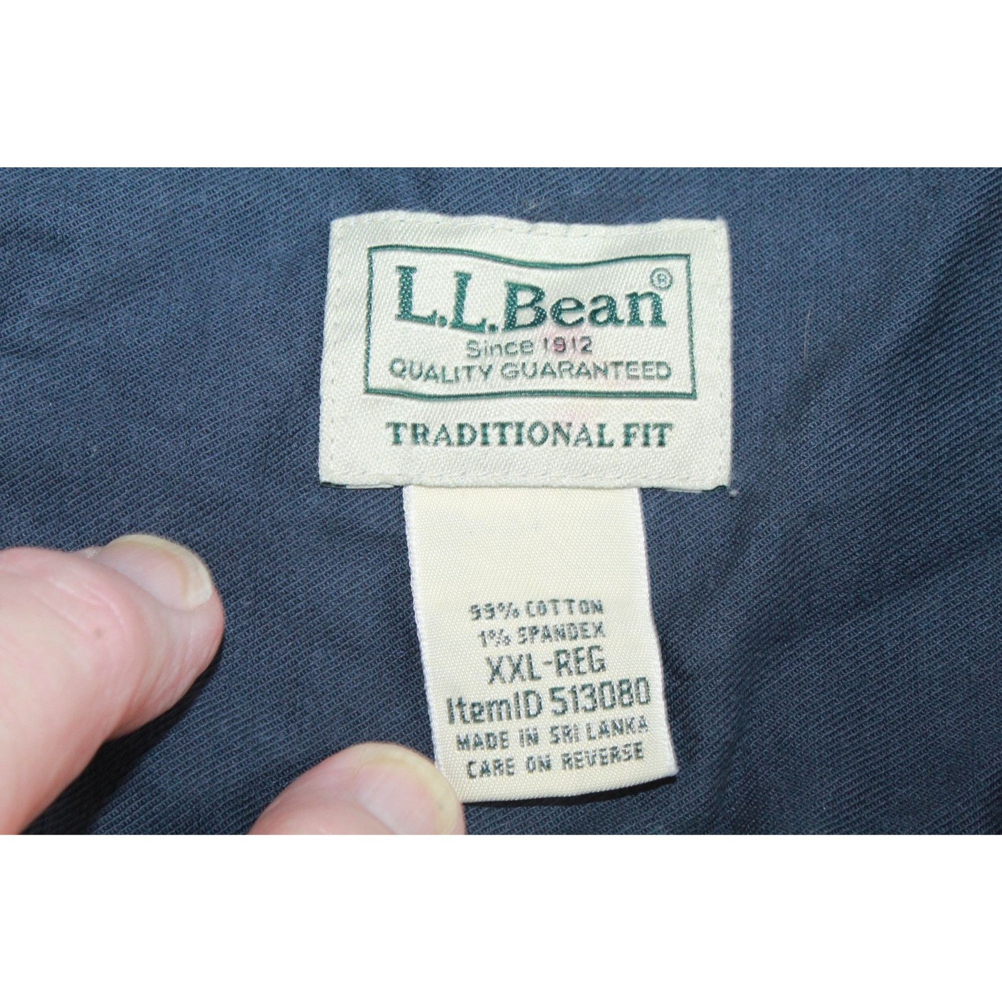 L.L. Bean LL Bean Men's BeanFlex Twill Shirt Traditional Untucked Fit Size US XXL / EU 58 / 5 - 7 Thumbnail