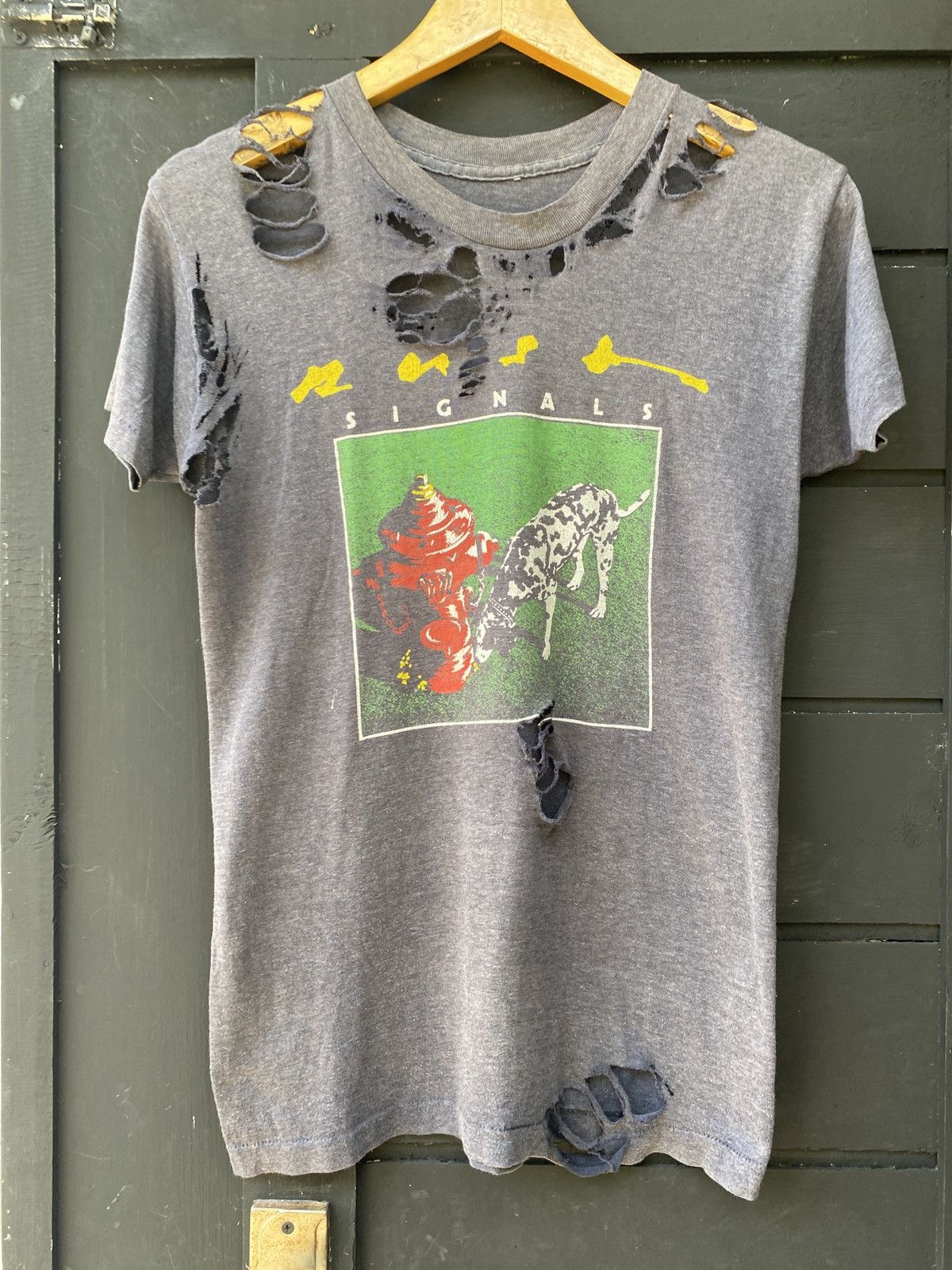 Band Tees *RARE* Vintage 80s RUSH Signal Tour PAPER THIN Band Shirt Size US M / EU 48-50 / 2 - 2 Thumbnail
