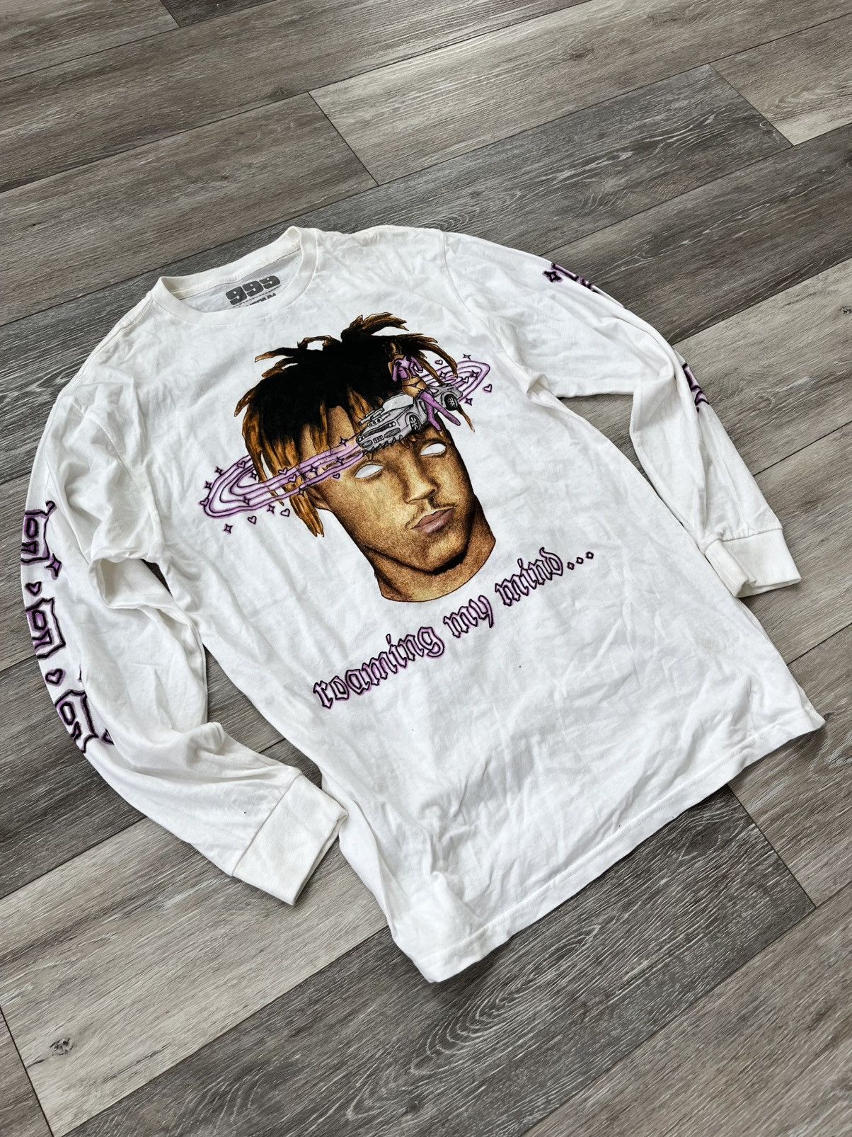 999 Club Juice WRLD Roaming My Mind Long Sleeve T-Shirt Size US M / EU 48-50 / 2 - 3 Thumbnail