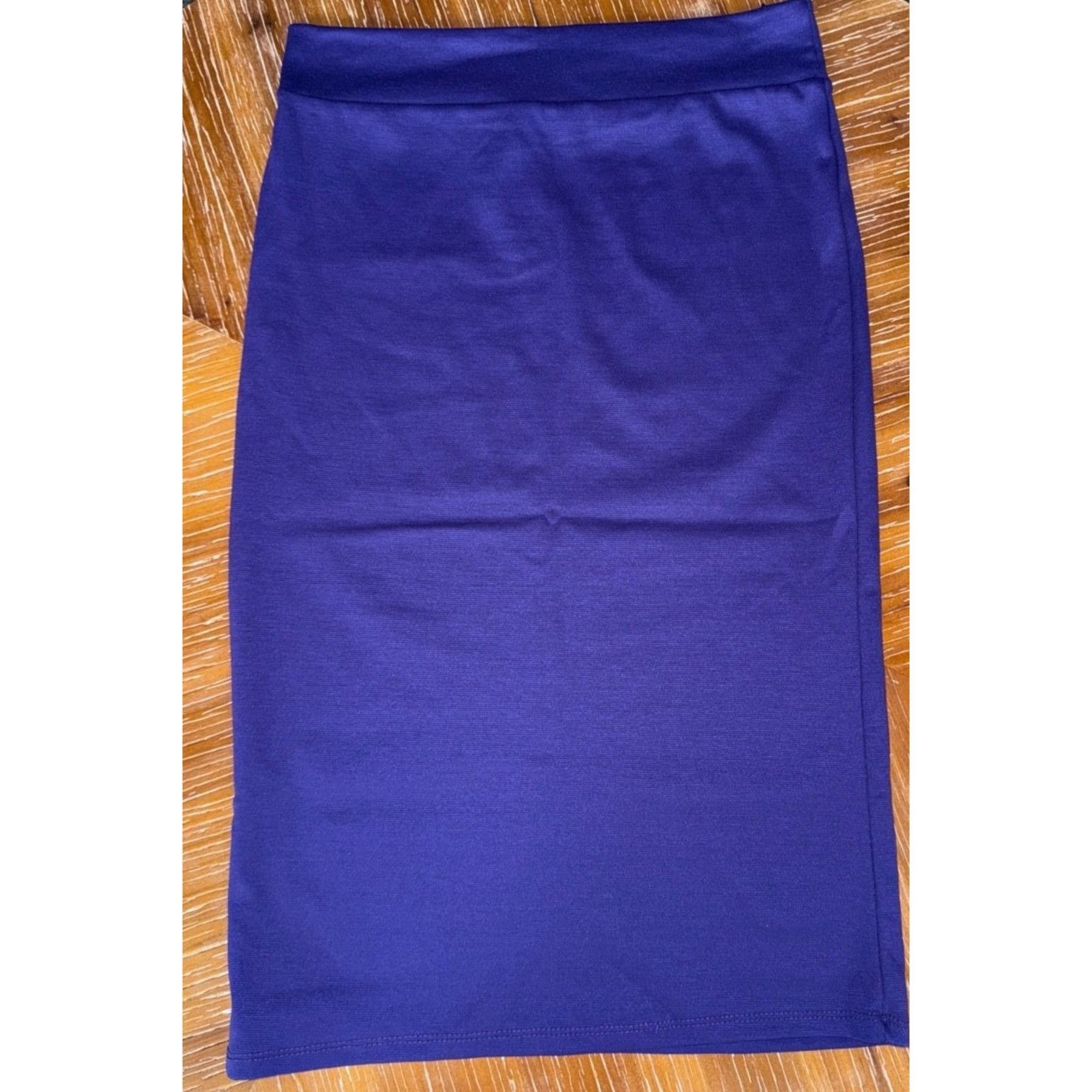 Other Purple Midi Pencil Skirt Medium By 42 Pops Stretchy Knit Fab Size 28" / US 6 / IT 42 - 2 Thumbnail