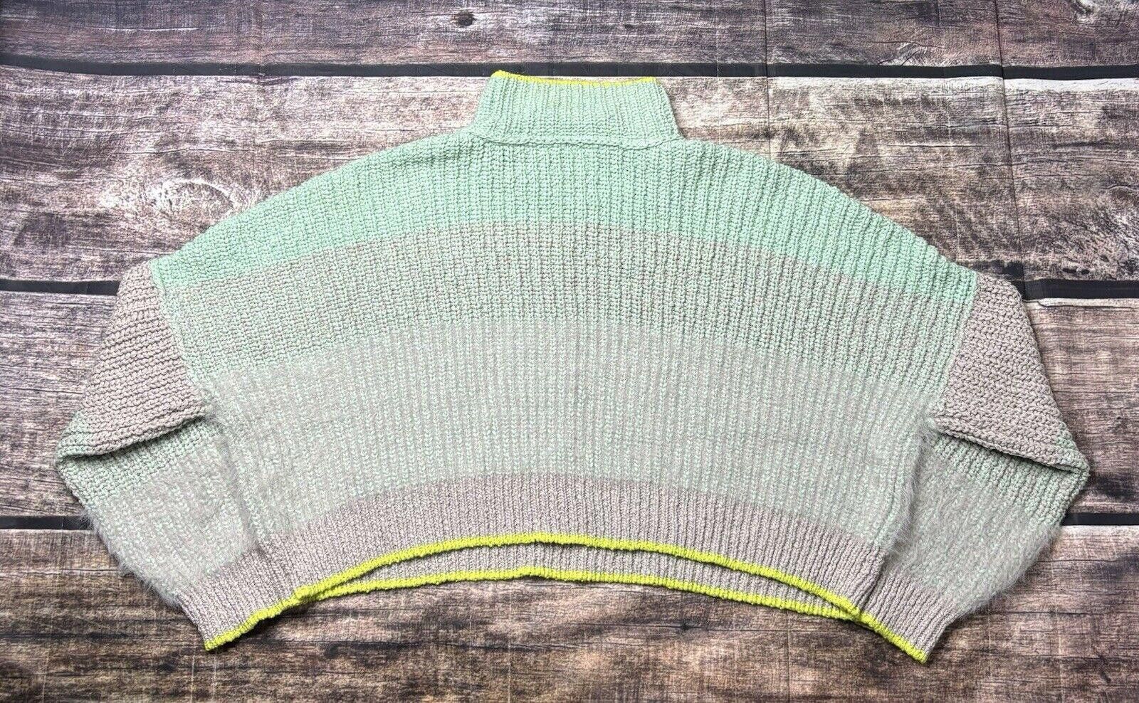 Free People Free People Sweater Women's Large Knit Stretch Colorblock Size L / US 10 / IT 46 - 3 Thumbnail