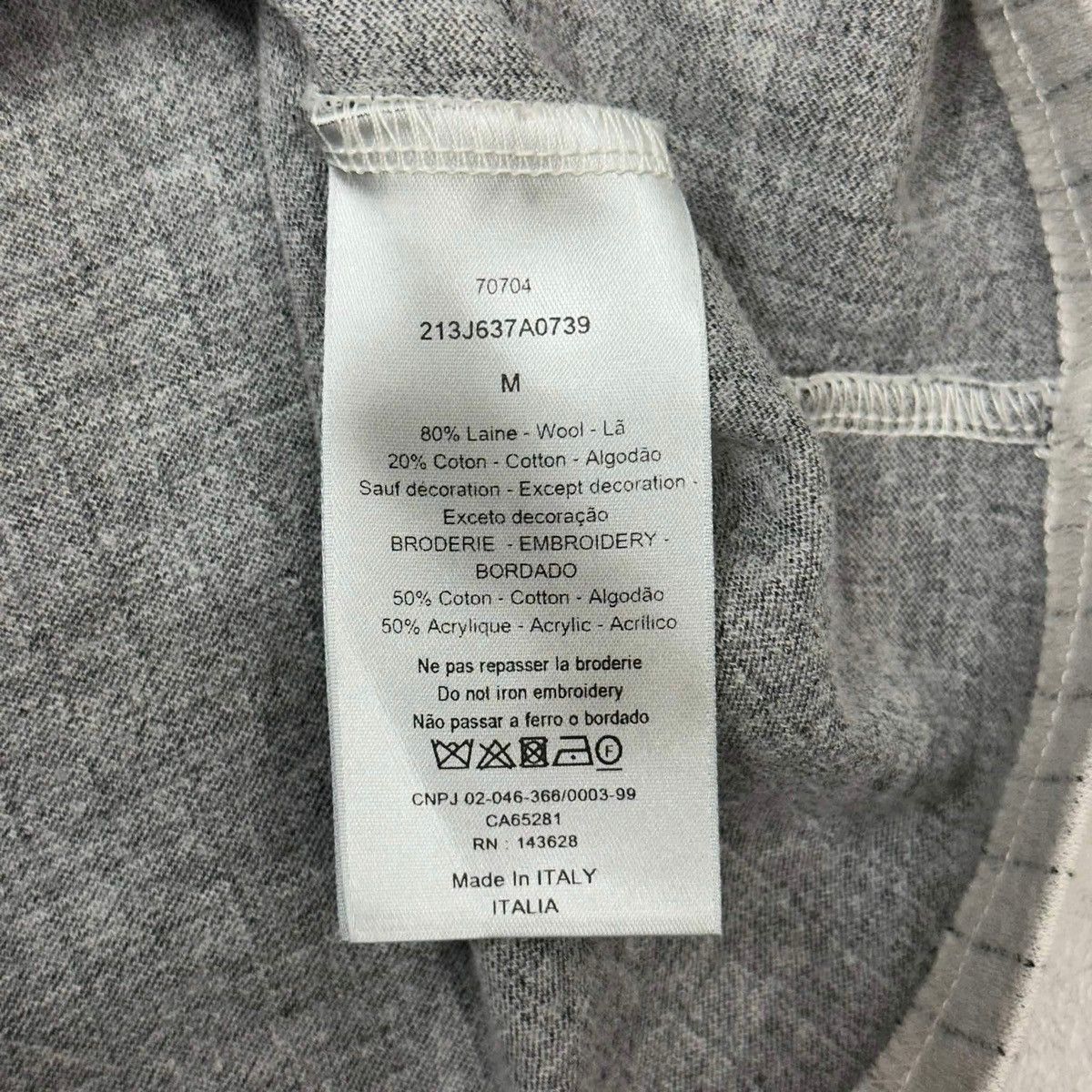 Dior DIOR S22 EMBROIDERED PLAIN WEAVE KNITED T SHIRT Size US M / EU 48-50 / 2 - 6 Thumbnail