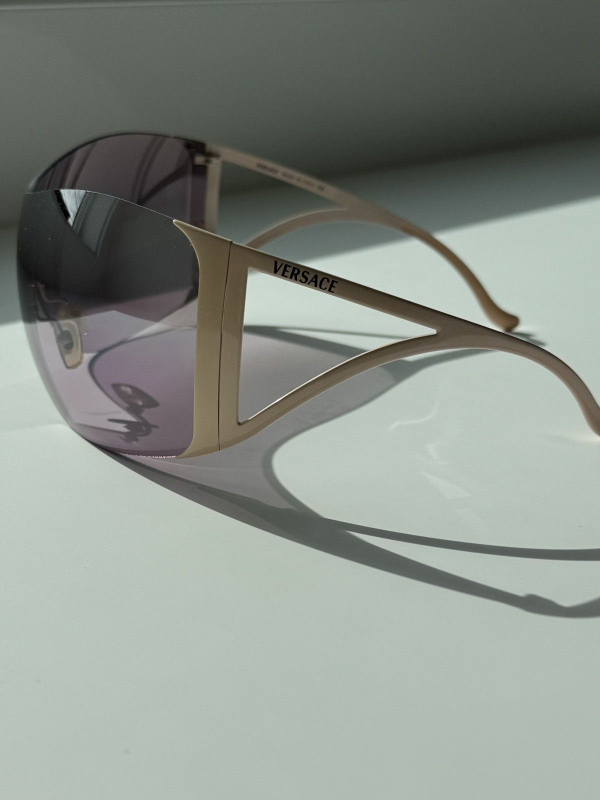 Versace Authentic Y2K Versace Sunglasses Mirror Shield Lenses Size ONE SIZE - 8 Thumbnail