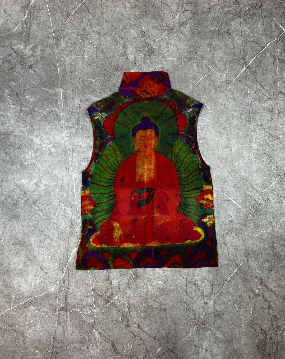 Vivienne Tam ARCHIVE S/S 1997 VIVIENNE TAM MESH FULLPRINT Buddha TANKTOP Size S / US 4 / IT 40 - 2 Thumbnail