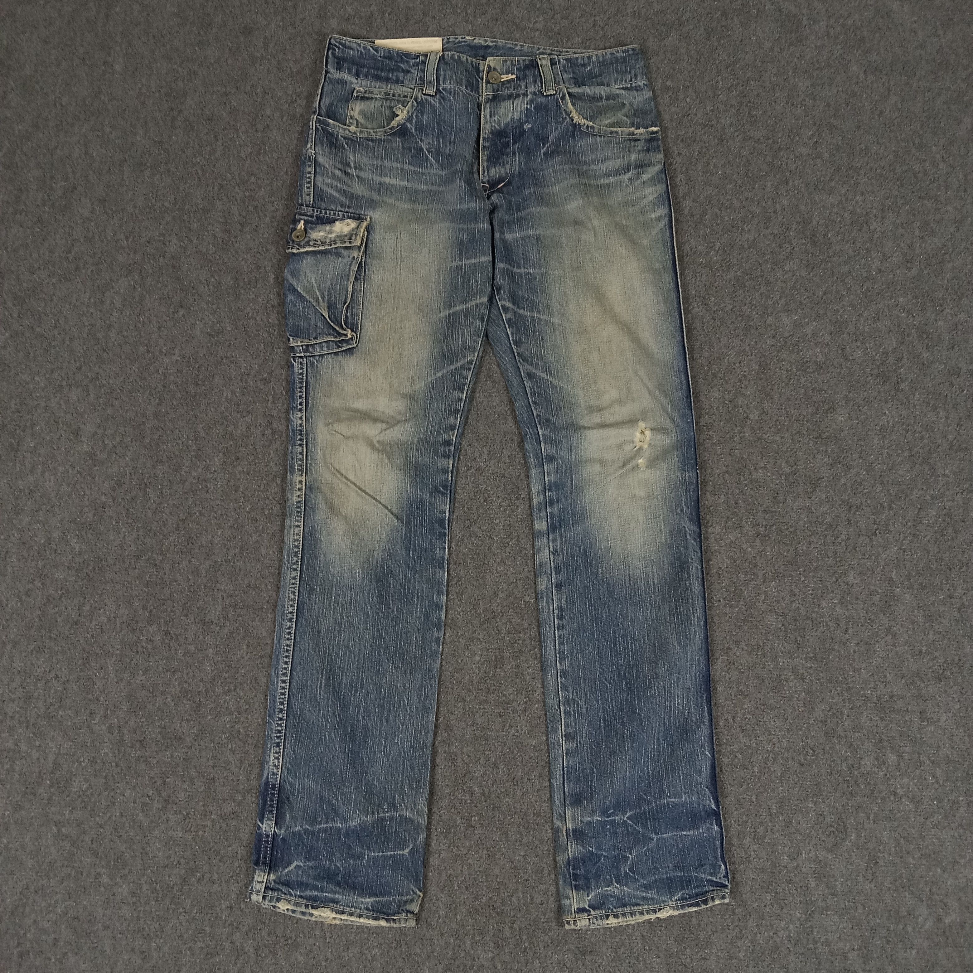 Garment Project Garment Men's Japanese Brand Cargo Denim Jeans Size US 31 - 4 Thumbnail