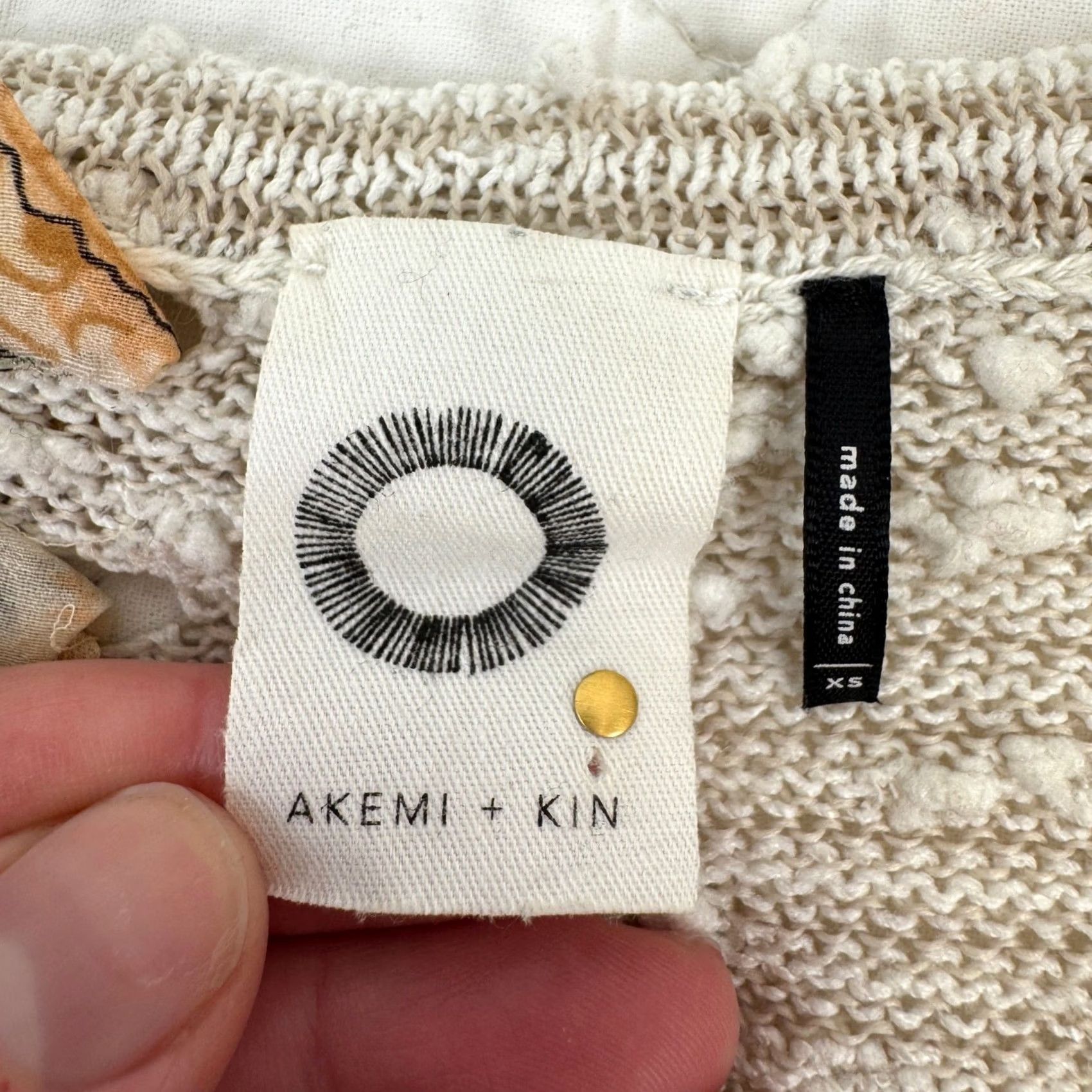 Anthropologie Anthropologie Akemi Kin Pullover Sweater XS Beige Embellishment Size XS / US 0-2 / IT 36-38 - 3 Thumbnail