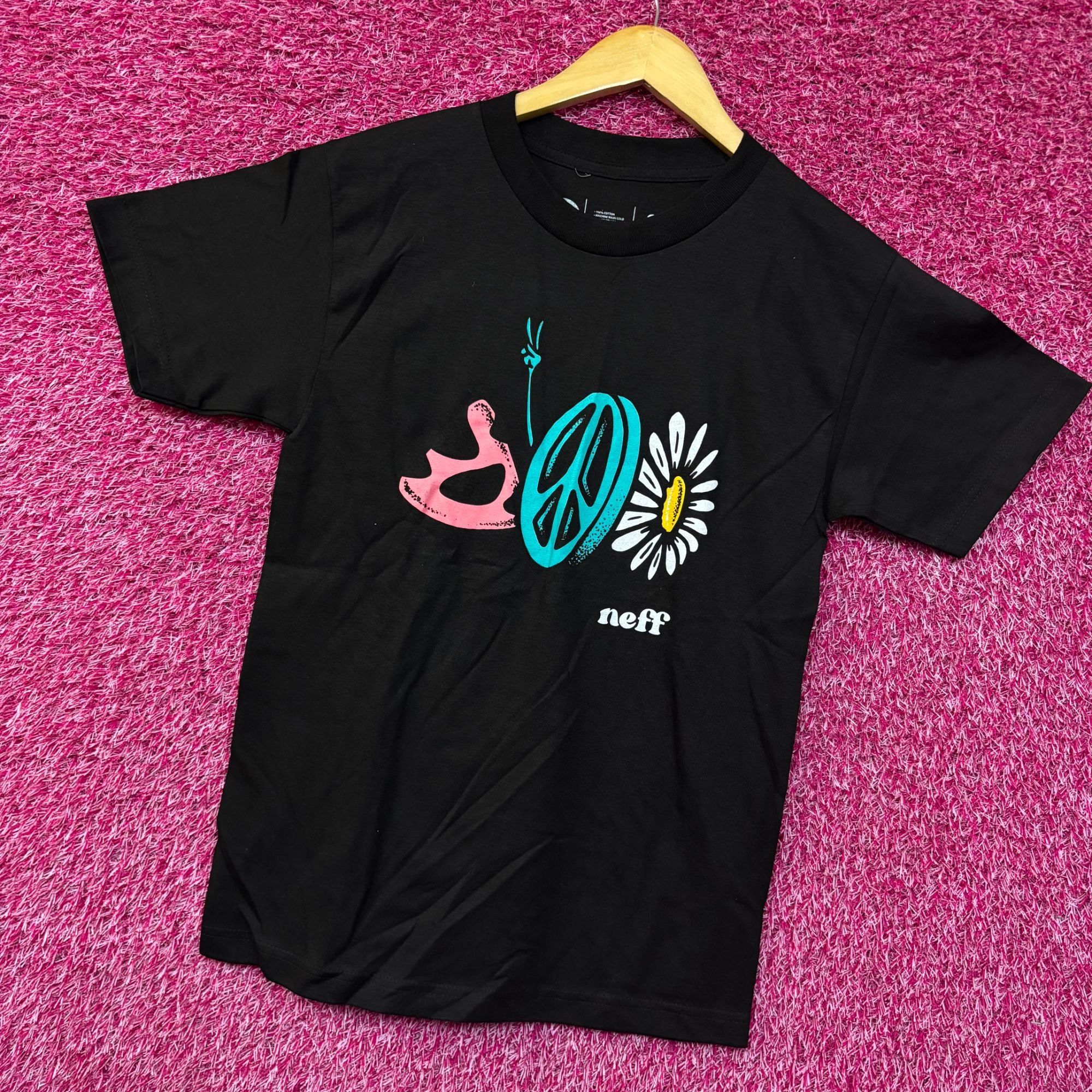 NEFF Neff Peace Sign Graphic Design T-Shirt Small Size US S / EU 44-46 / 1 - 3 Thumbnail
