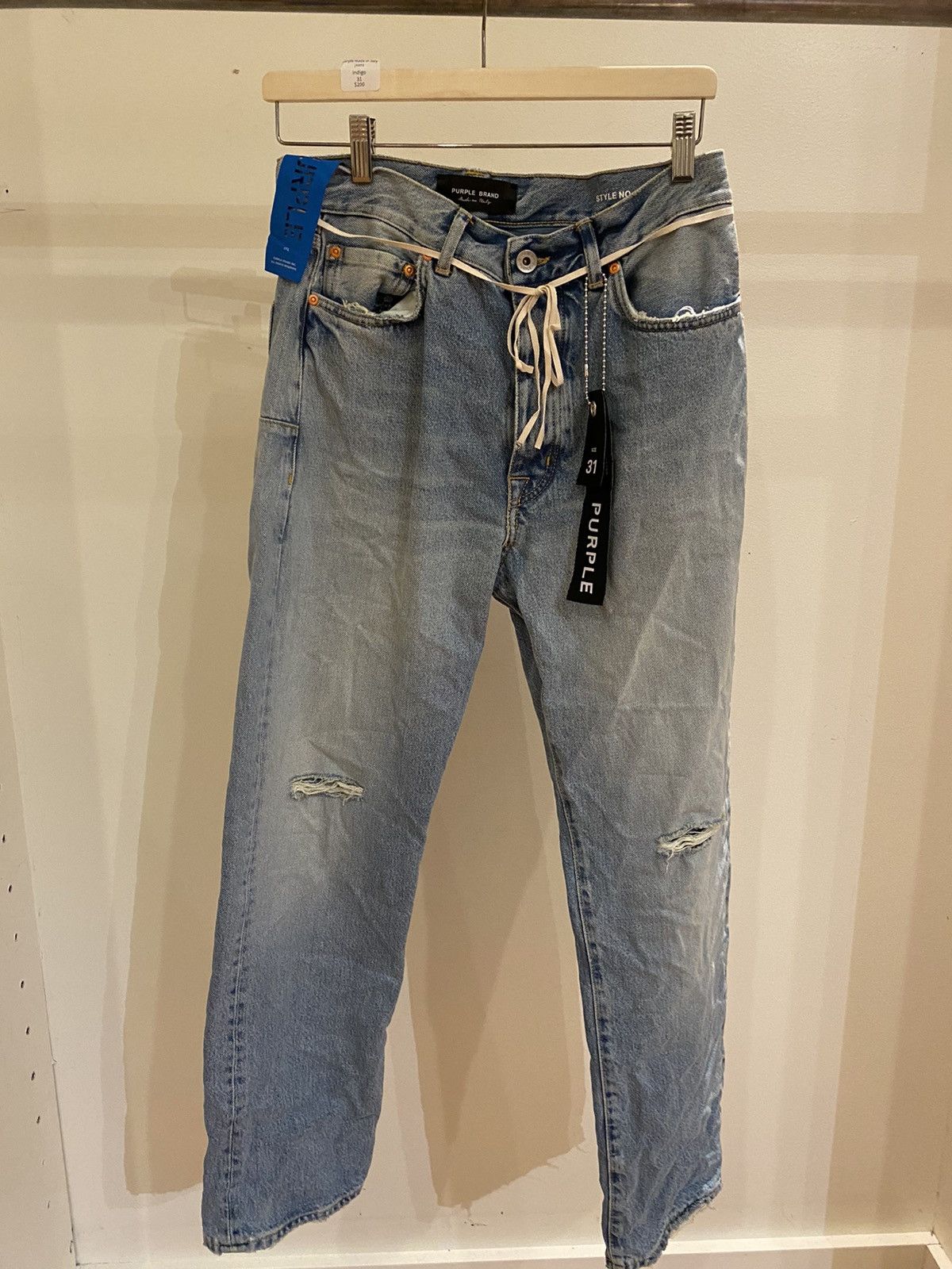 image of Purple Made In Italy Denim Jeans, Men's (Size 31)