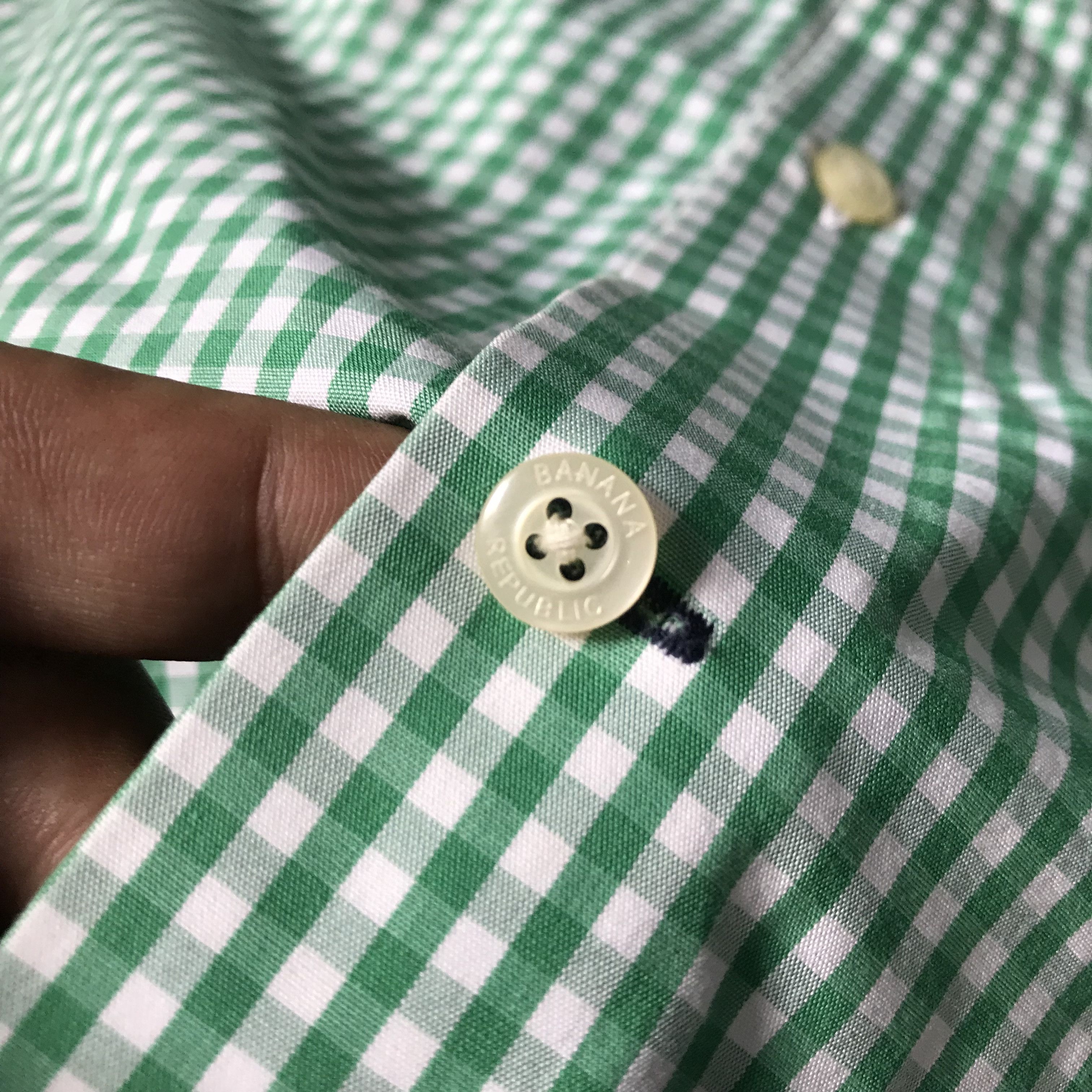 Banana Republic Banana Republic serenity Green gingham tartan size M officer Size US M / EU 48-50 / 2 - 3 Thumbnail