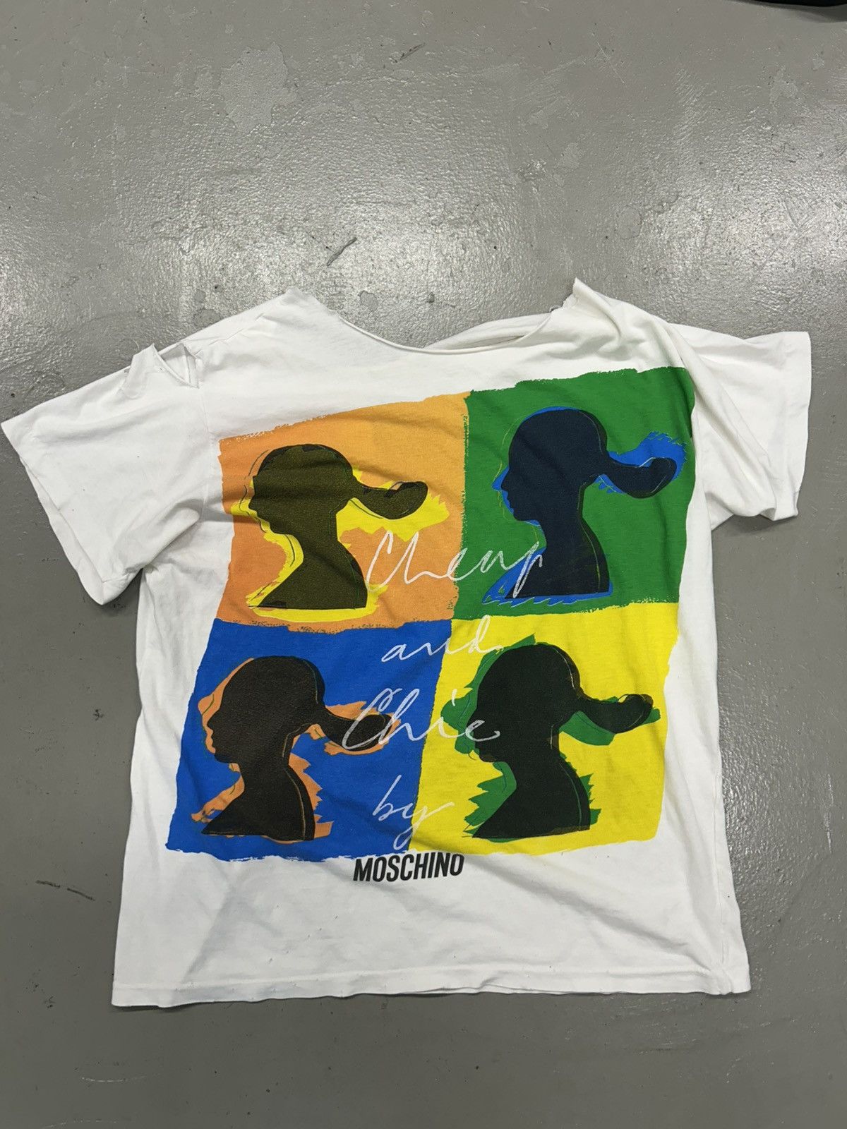 Moschino cheap and chic abstract tshirt