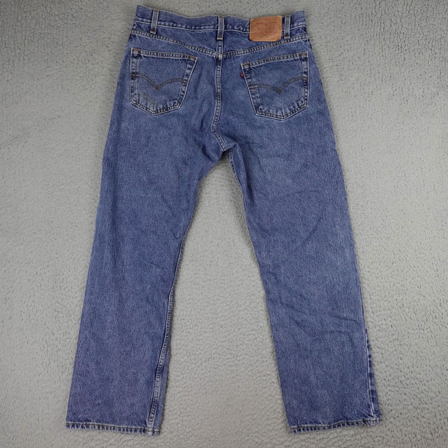 Levi's VINTAGE Levi's 505 Jeans Mens 36x30 (Fits 34x30) Blue Denim Regular Fit Straight 90s Size US 36 / EU 52 - 2 Thumbnail