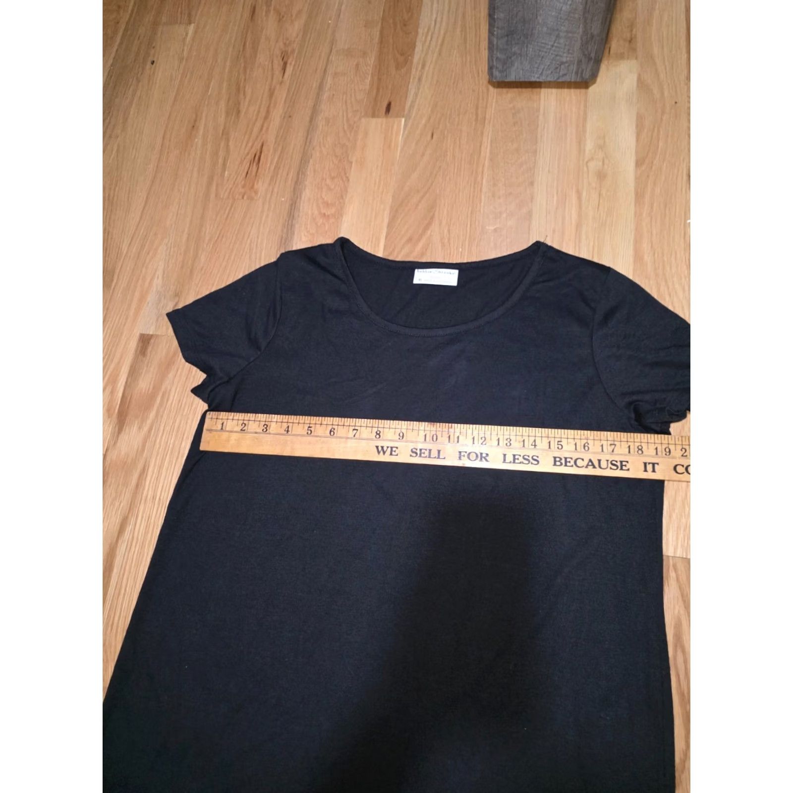 Vintage Bobbie Brooks Tunic Top Women's XL Black Short Sleeve Round Neck Pullover Blouse Casual Lightweight Fleece Modern Dressy Everyday Size XL / US 12-14 / IT 48-50 - 4 Thumbnail
