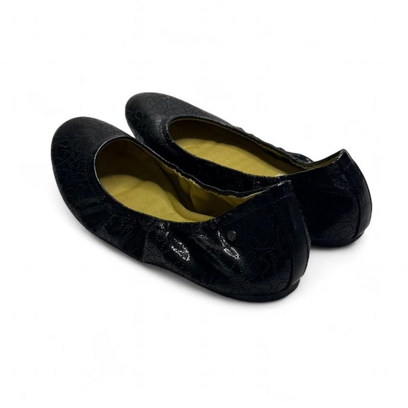 Vera Wang Simply Vera Wang Patterned Black leather ballet flats size 8 Size US 8 / IT 38 - 4 Thumbnail