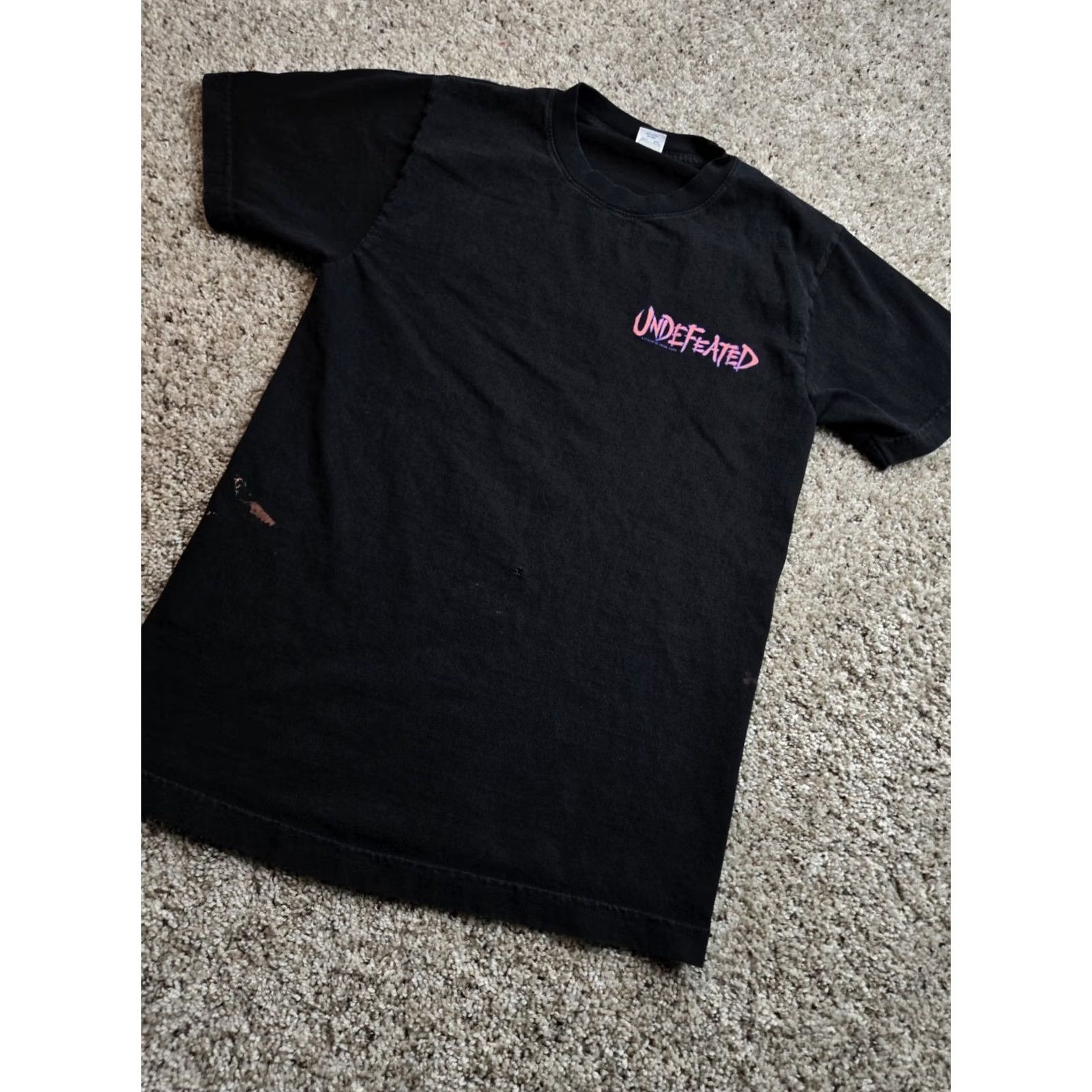 Undefeated Undefeated T Shirt XS Mens Short Sleeve Graphic Pullover USA Made Black Cotton, Crew Neck, Logo, Hip Hop, 2000s, Regular Fit, Vintage: No Size US XS / EU 42 / 0 - 3 Thumbnail