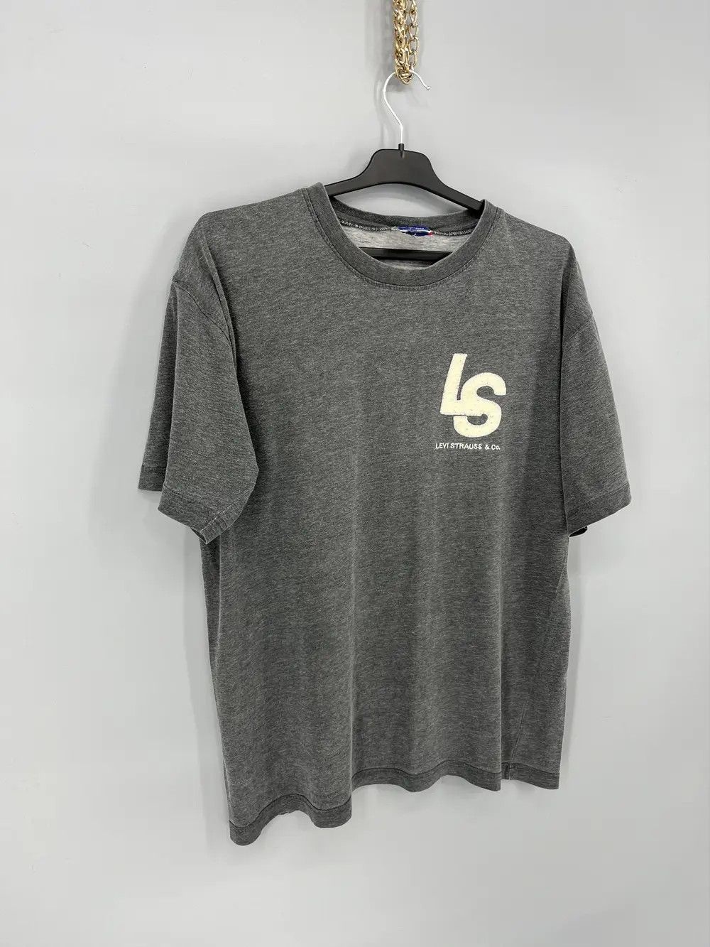 Levi's Vintage 90's Levis Jeans Tshirt Large Levis Usa Union Made Size US L / EU 52-54 / 3 - 2 Thumbnail