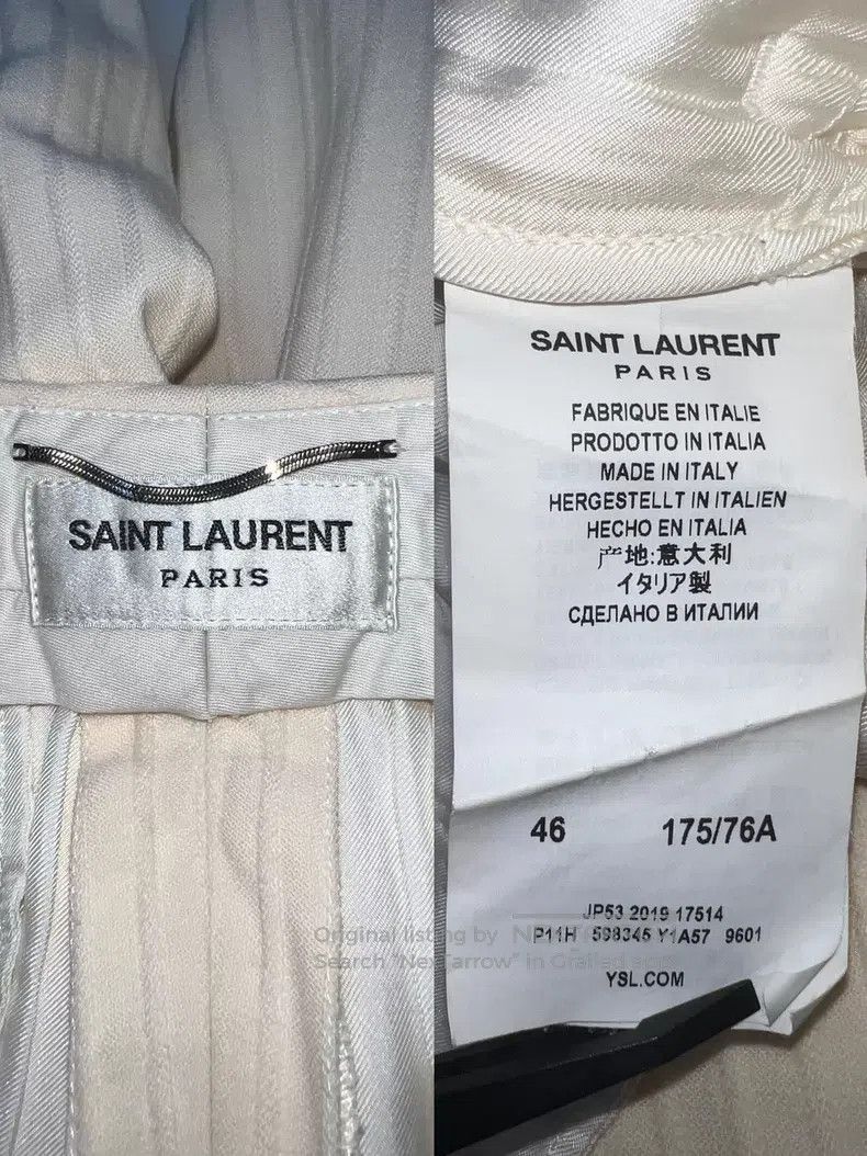 Saint Laurent Paris Saint Laurent Paris Beige Fine Stripe Suit Set Size US M / EU 48-50 / 2 - 8 Thumbnail