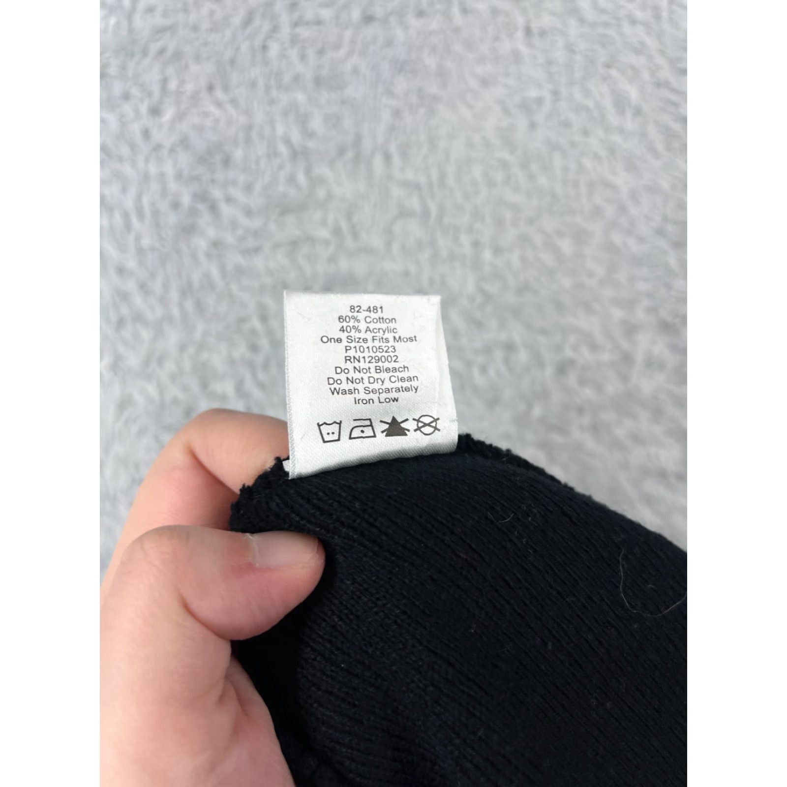 Vintage Otto Beanie Recovery Warrior Toque Adult One Size Black Knit Cotton Acrylic Blend Size ONE SIZE - 7 Thumbnail