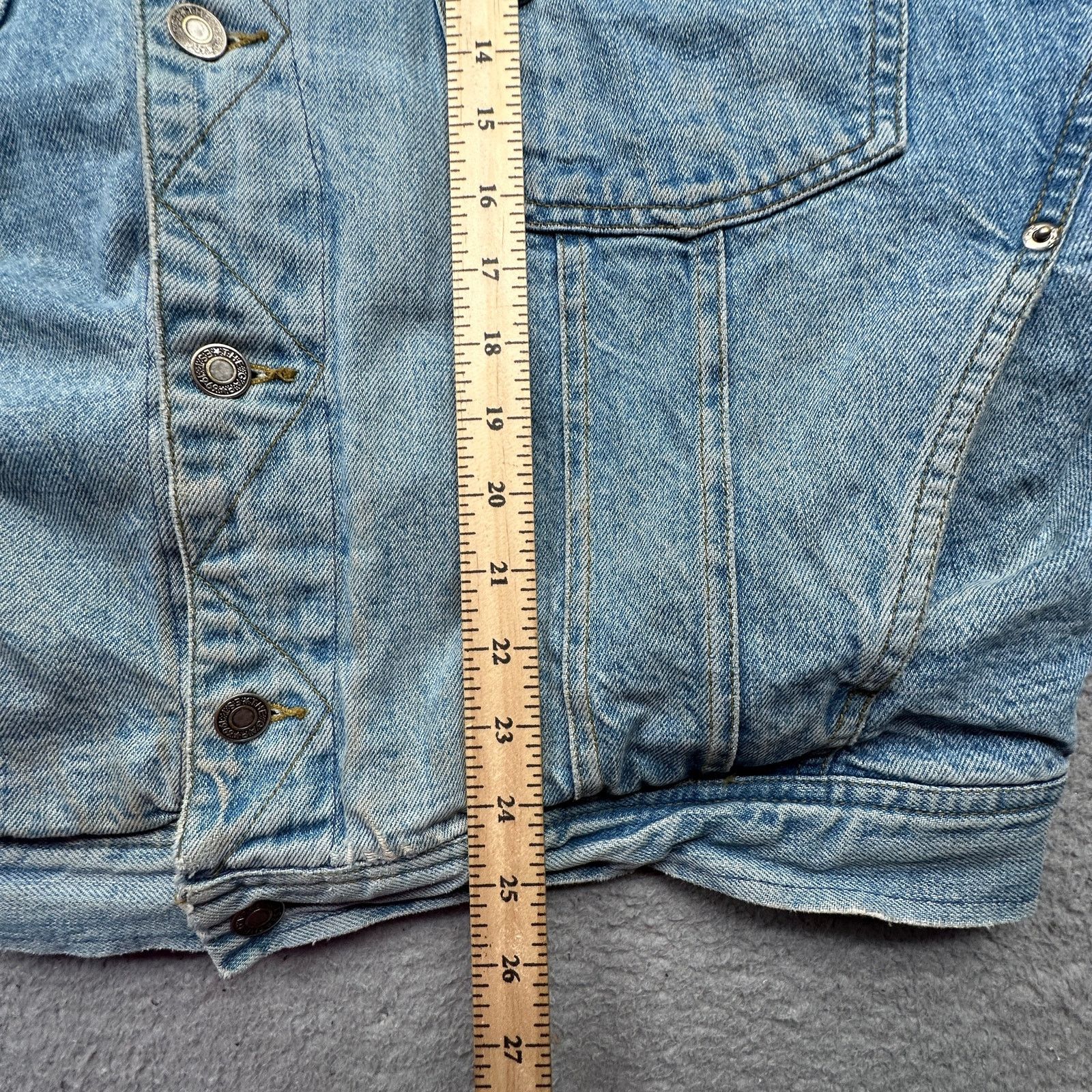 Gap VTG GAP Denim Twill Bomber Jean Jacket XL Lined Distressed Size US XL / EU 56 / 4 - 4 Thumbnail