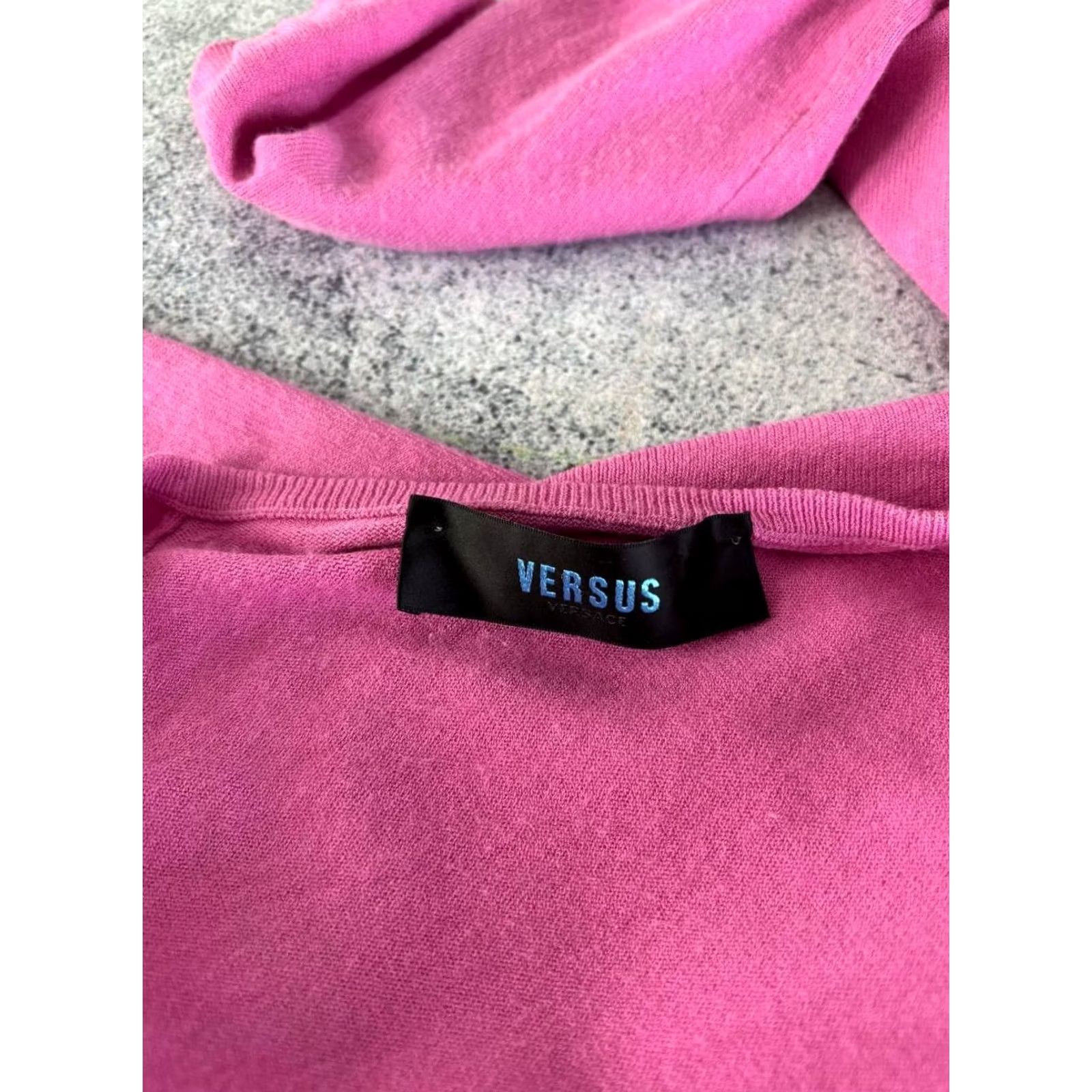 Versace Versus Versace Pink Blouse Shirt Small Women's Cropped Viscose Logo 90s Style Size S / US 4 / IT 40 - 6 Thumbnail
