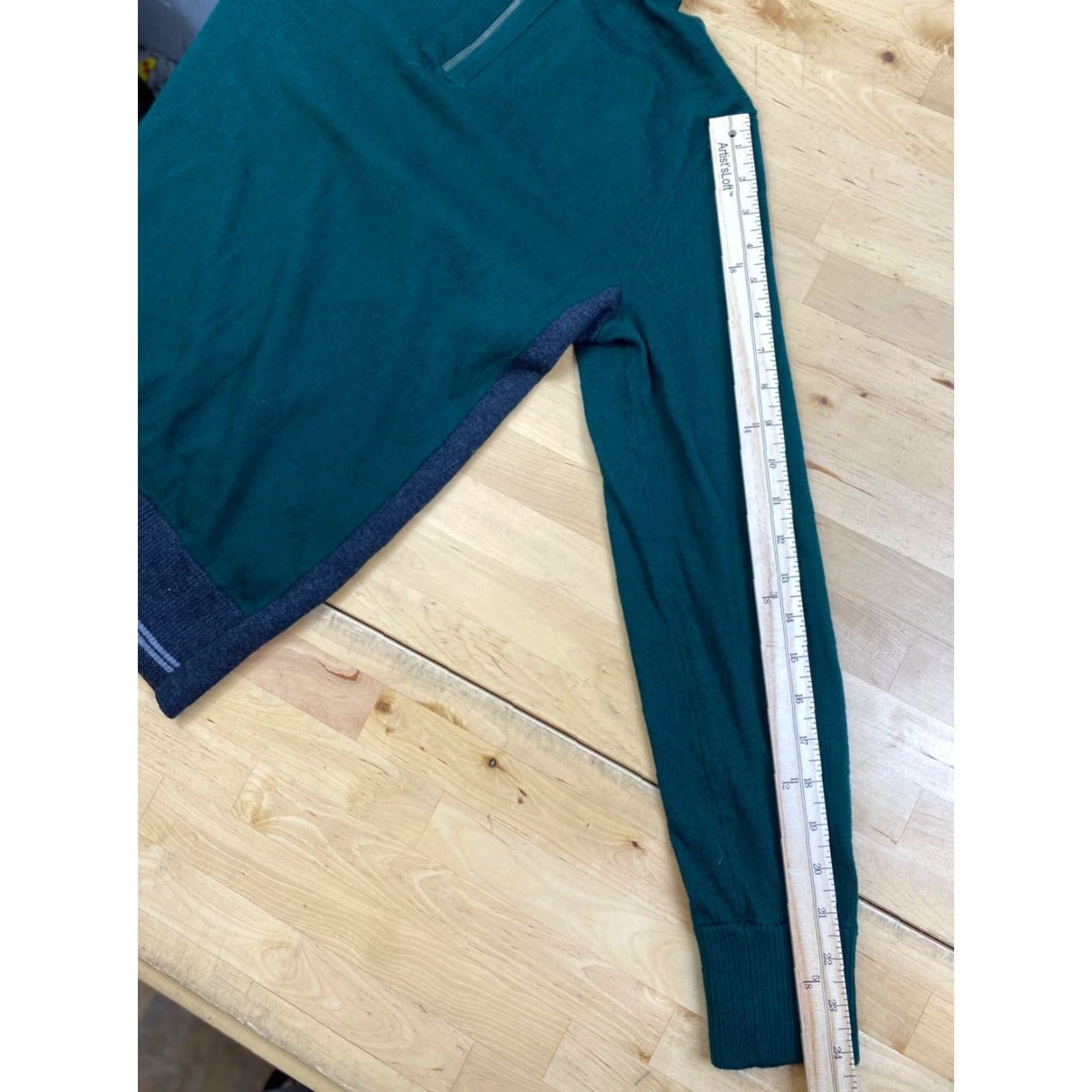 Banana Republic Banana Republic Sweater 1/4 Zip Mens M Green Wool Blend Pullover Merino All Seasons Jersey? Size US M / EU 48-50 / 2 - 6 Thumbnail