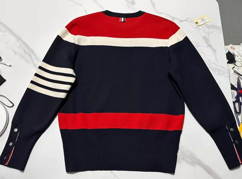 Thom Browne Thom Browne Three-colored sweater Size US L / EU 52-54 / 3 - 6 Thumbnail
