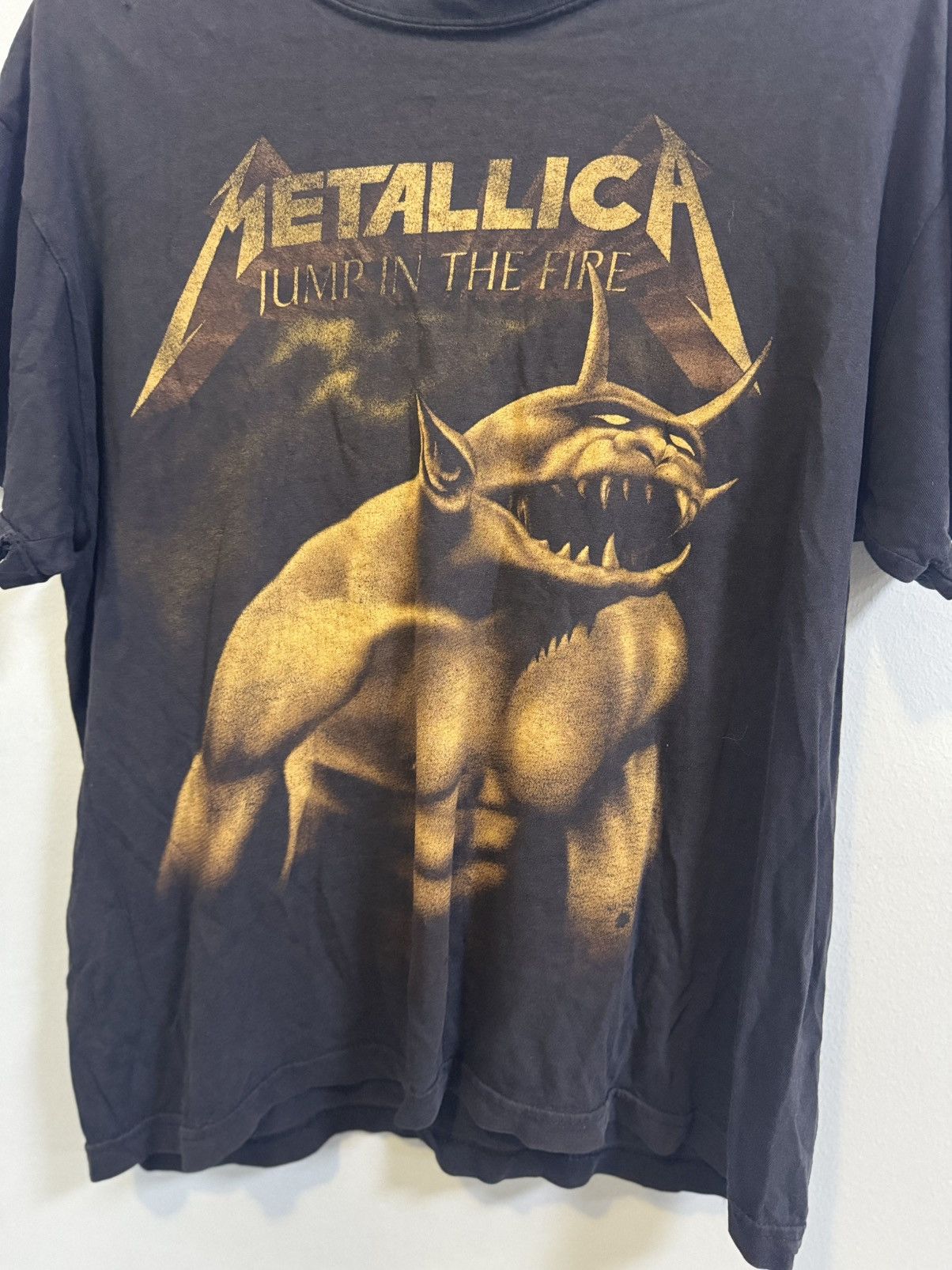 Band Tees × Vintage Vintage Metallica Jump In The Fire Faded Band T Shirt Size US S / EU 44-46 / 1 - 3 Thumbnail