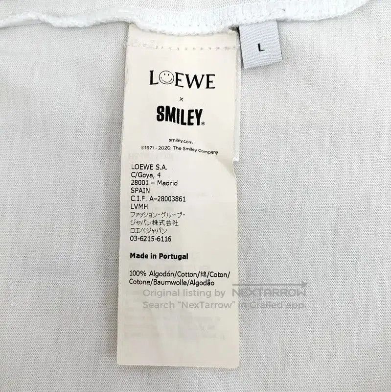 Loewe Loewe White Smiley Face T-Shirt . Size L / US 10 / IT 46 - 6 Thumbnail