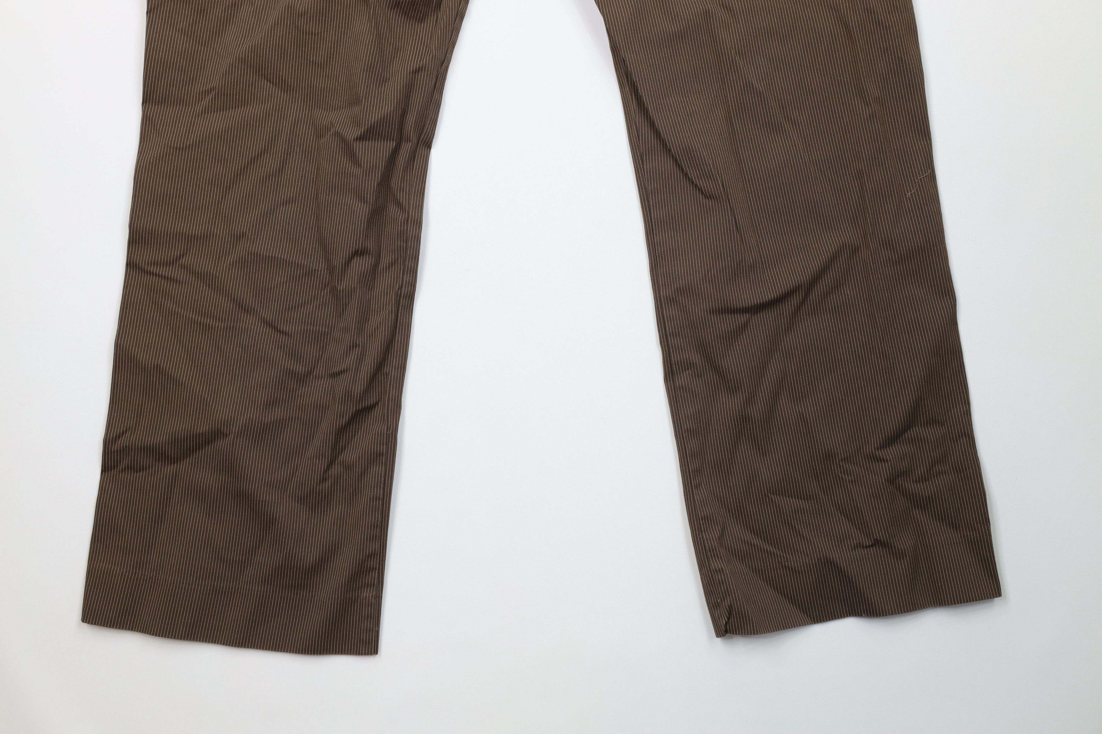 Gap Vintage Y2K Gap Pinstriped Flare Wide Leg Chino Pants Brown Size US 38 / EU 54 - 11 Thumbnail