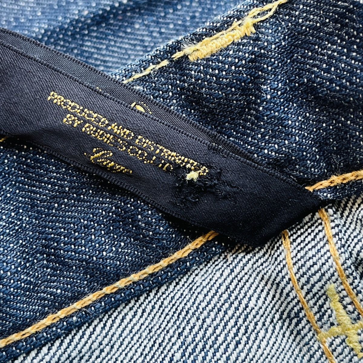Rude Vintage Rare Rude Gallery Hard Denim Selvedge Jeans Size US 31 - 19 Thumbnail