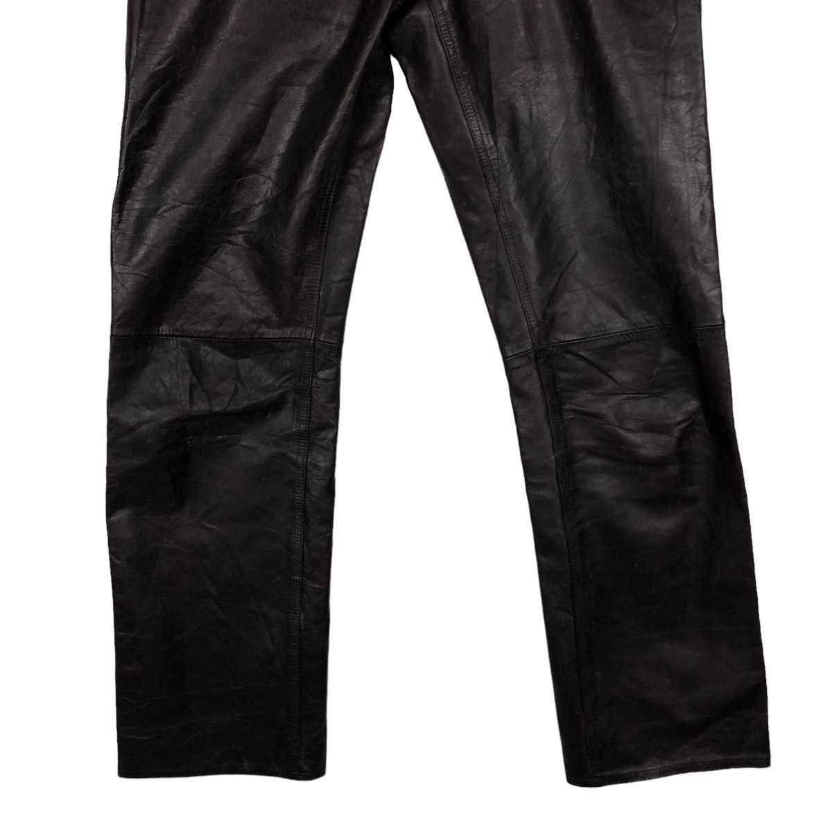 Genuine Leather 🔥Rich Brown Leather Biker Jacket Gap Inspire Issey Miyake Size US 30 / EU 46 - 5 Thumbnail