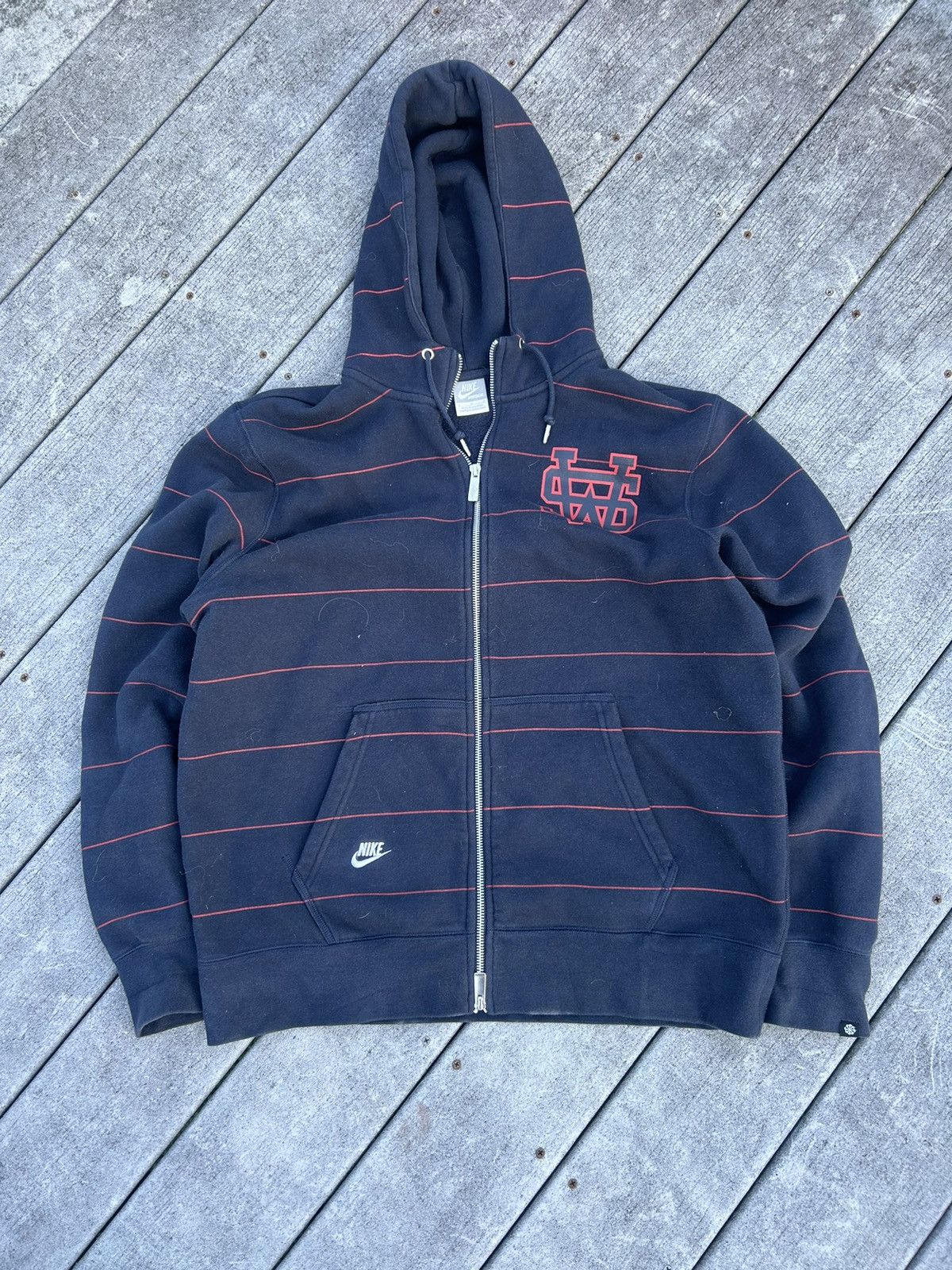 Nike × Vintage Y2K Nike navy sweatshirt Size US L / EU 52-54 / 3 - 1 Thumbnail