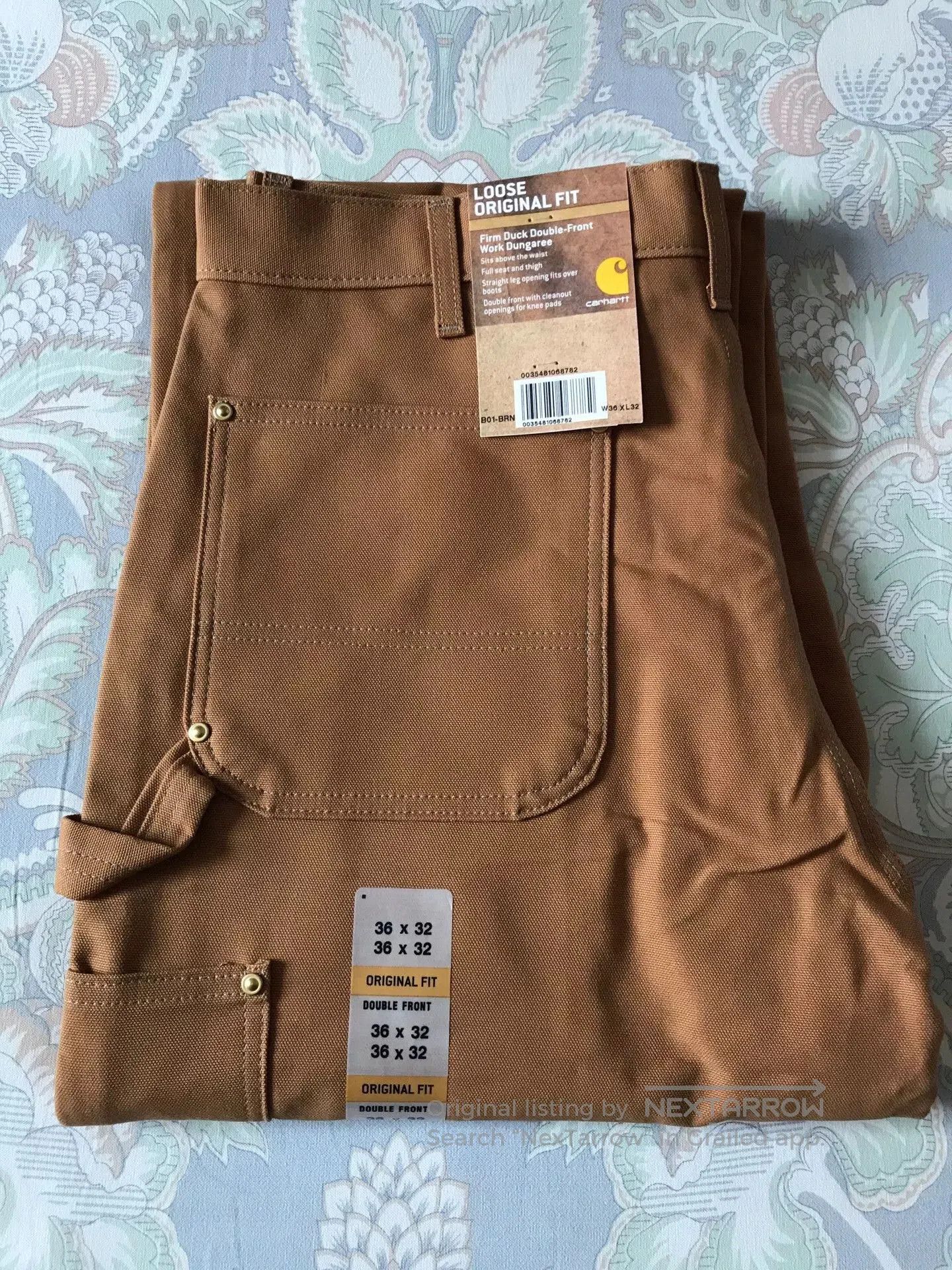 Carhartt Carhartt B01 BRN Work Pants W36L32. Size US 36 / EU 52 - 1 Thumbnail
