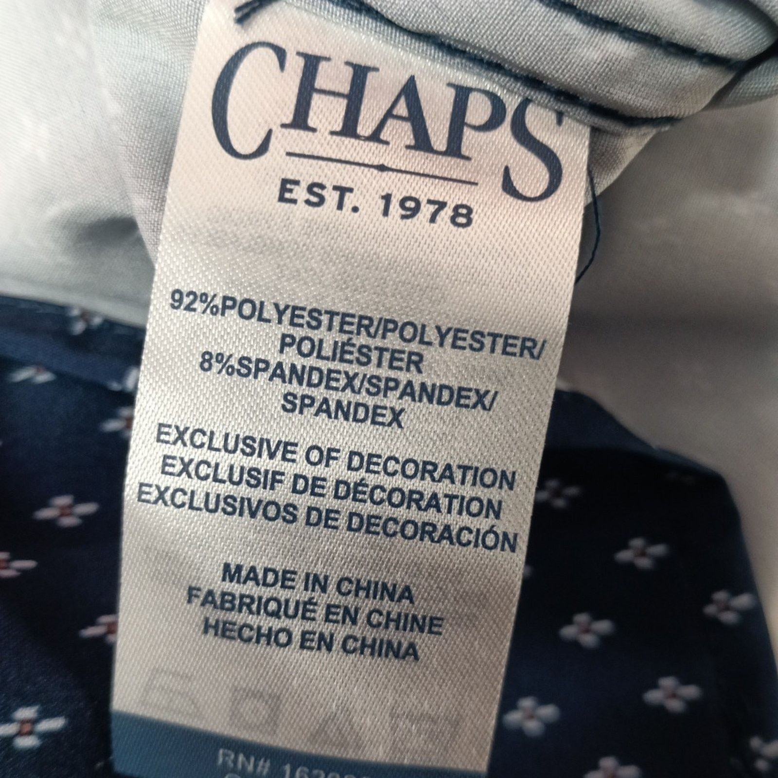 Chaps Chaps Everyday Performance Shirt Men's Size XL Ink Blue Size US XL / EU 56 / 4 - 7 Thumbnail