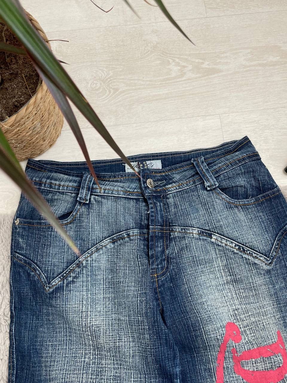 Other Vintage 90’s Baggy Jeans Big CENTER Logo Japanese Style Size US 38 / EU 54 - 2 Thumbnail