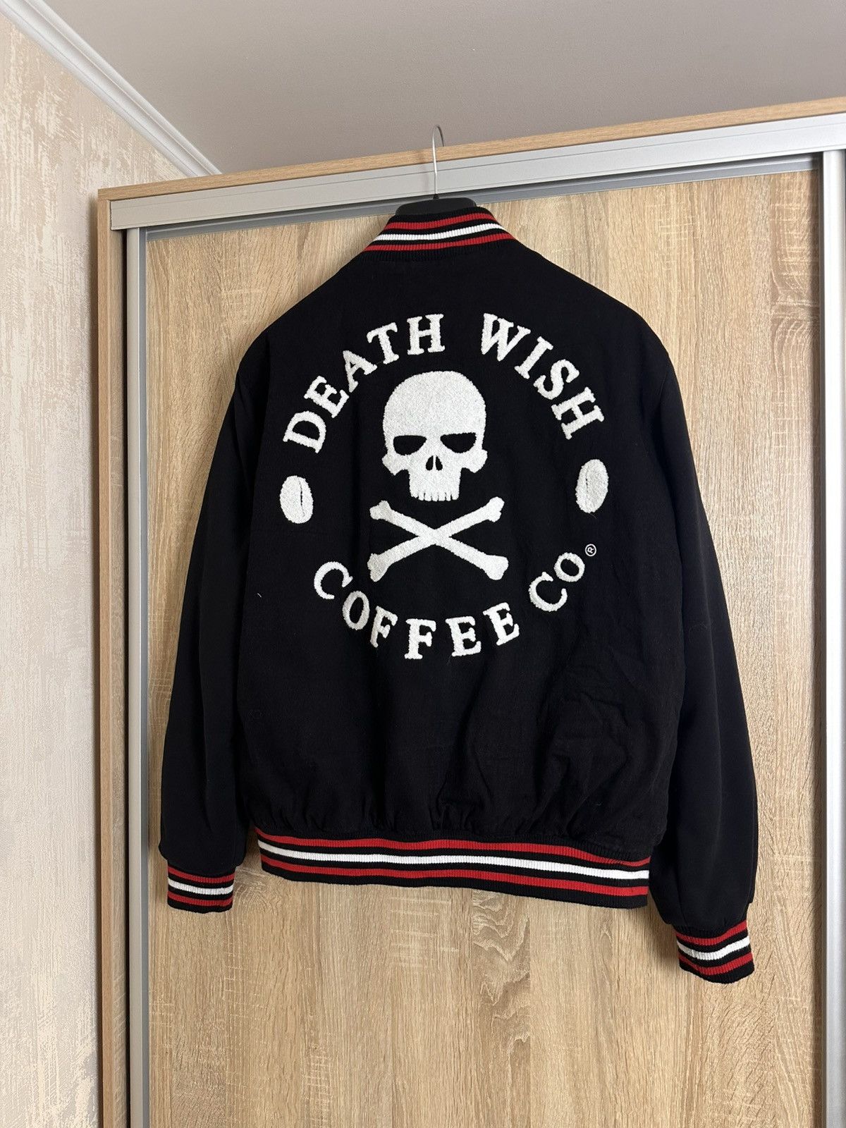 Death Row Records 🔥 RARE Death Wish Coffee Co Skull Jacket Bomber Ed Hardy Y2K Size US L / EU 52-54 / 3 - 1 Thumbnail