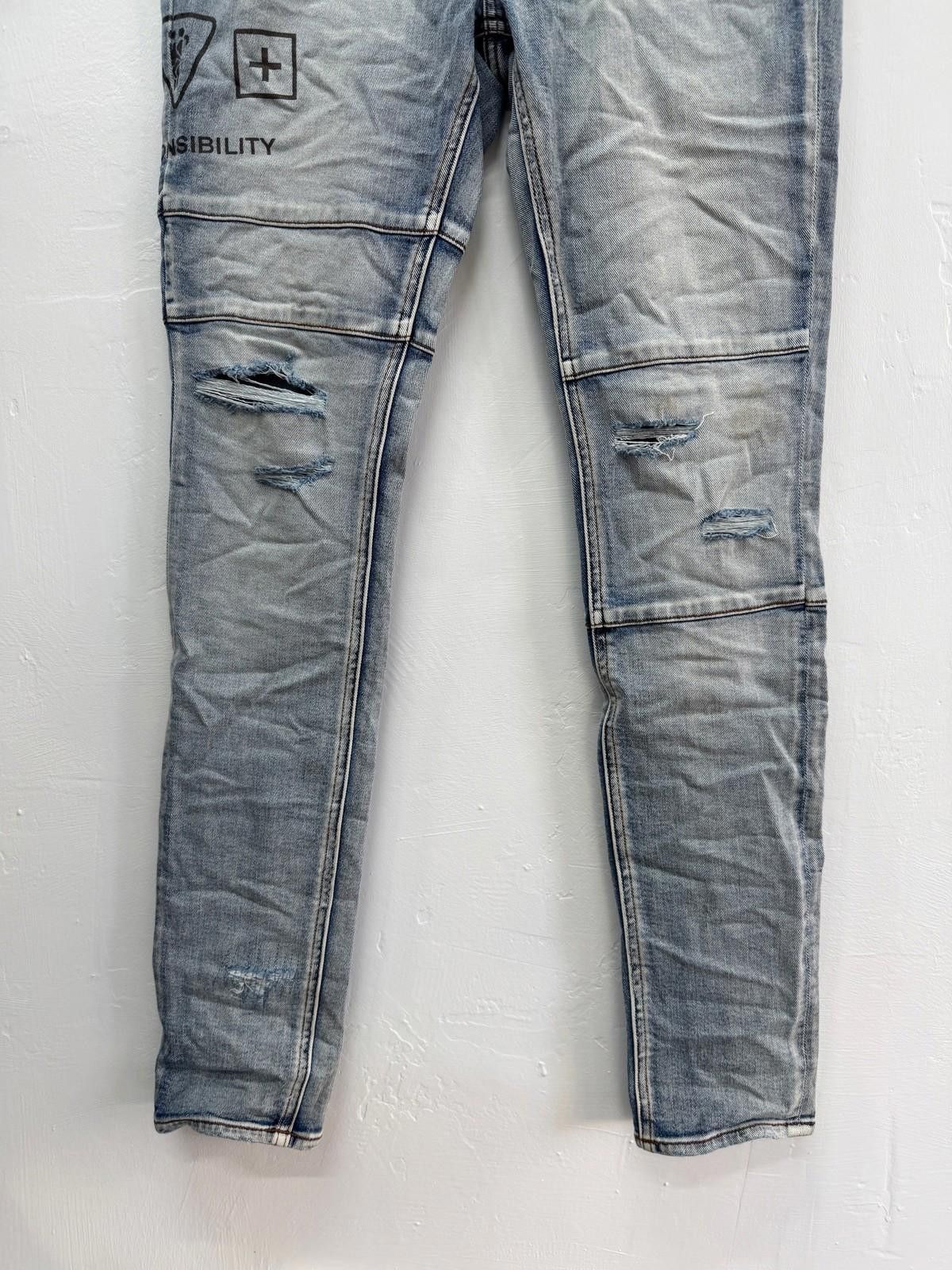 Ksubi new Ksubi mens denim jeans van winkle blue enjoy trashed 32 Size US 32 / EU 48 - 3 Thumbnail