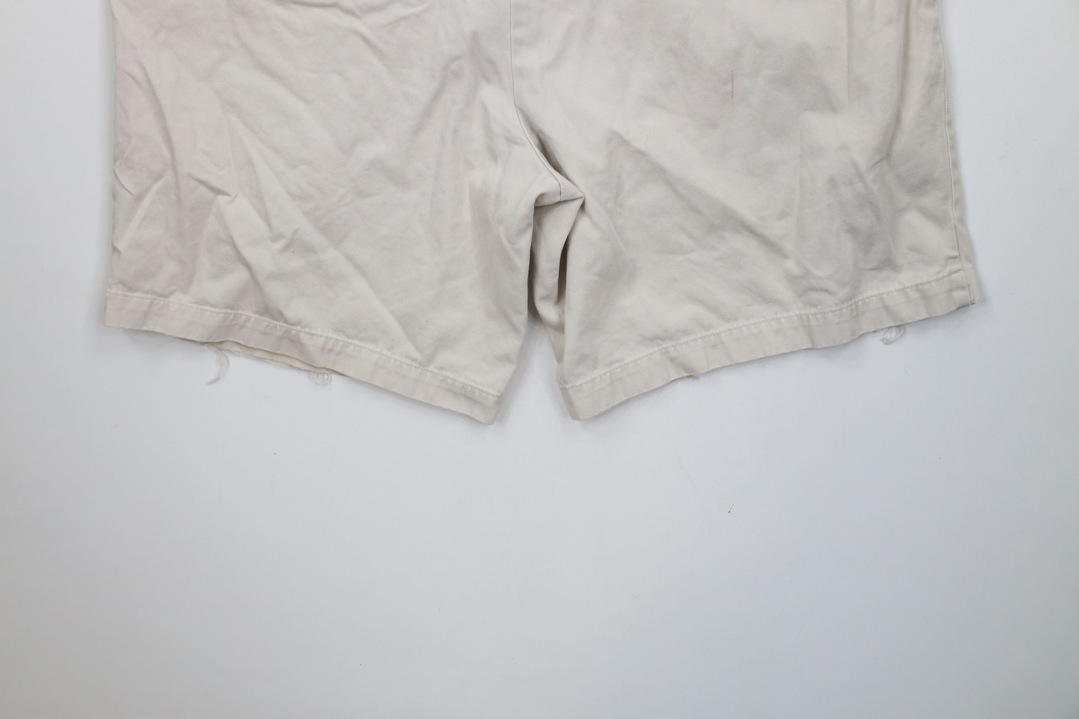 Ralph Lauren × Vintage Vintage 90s Ralph Lauren Above Knee Chino Shorts Beige Size US 36 / EU 52 - 11 Thumbnail