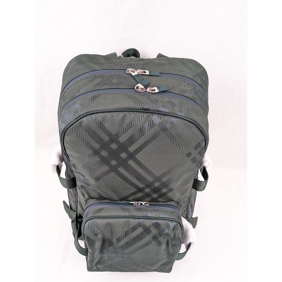 Burberry o1rshd1 Size : OS / Nylon Check Jacquard Backpack in Vine Size ONE SIZE - 3 Thumbnail