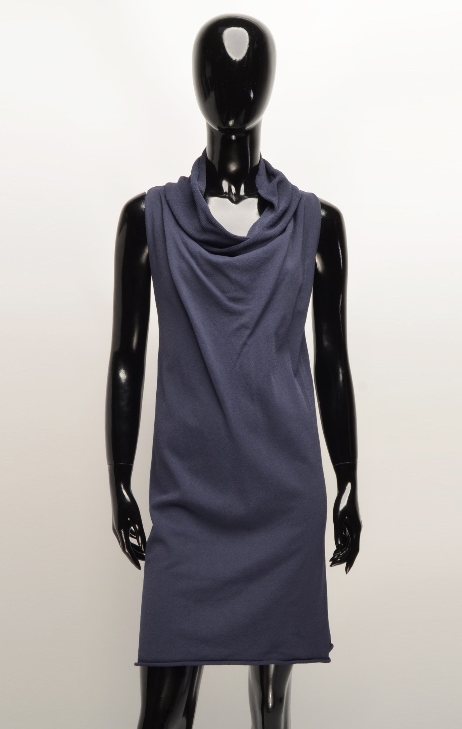 Sarah Pacini Sarah Pacini Draped Shift Navy Dress Size S / US 4 / IT 40 - 1 Thumbnail
