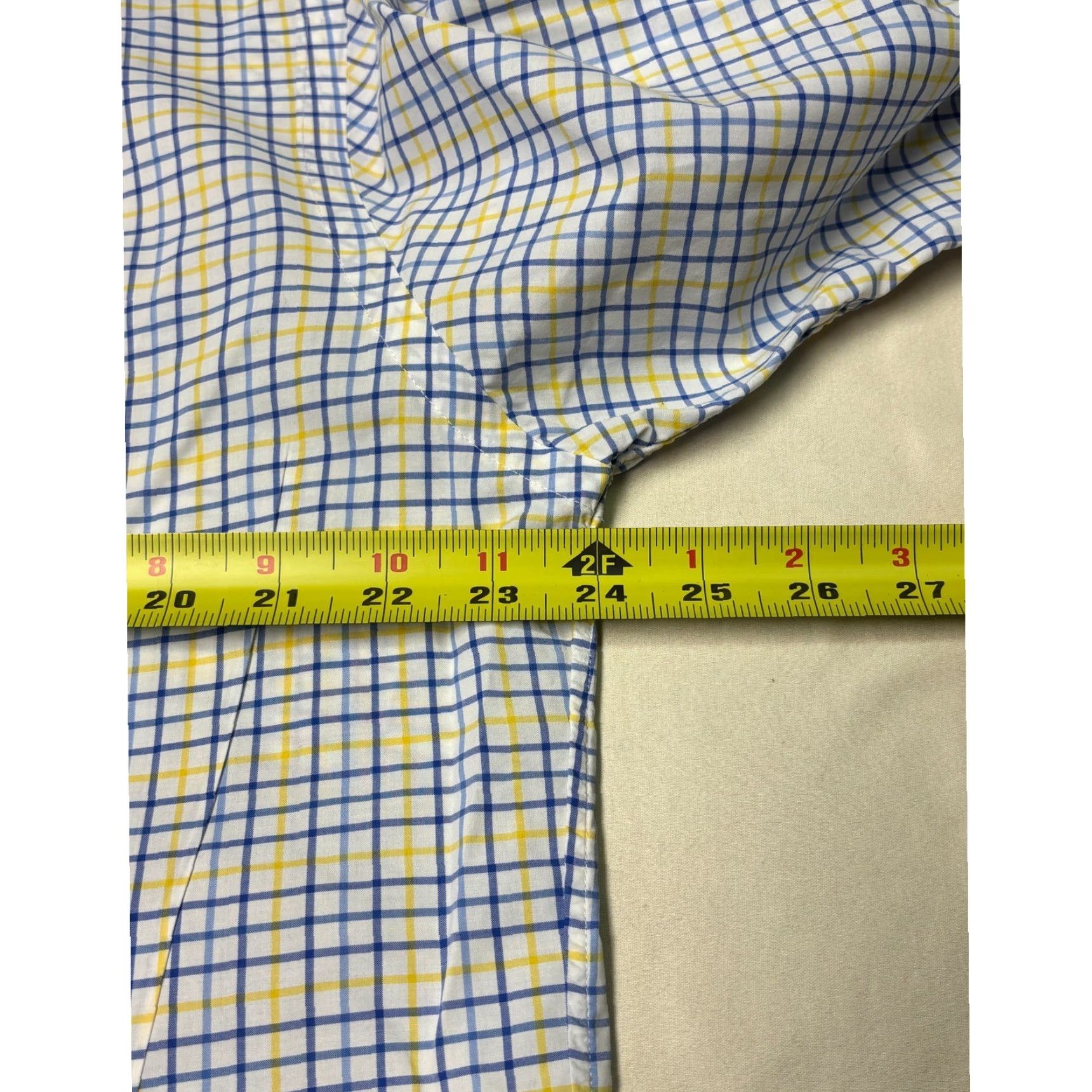 Ralph Lauren Ralph Lauren Mens Button-Down Shirt Yellow Blue Plaid Stretch Cotton L Size US L / EU 52-54 / 3 - 7 Thumbnail