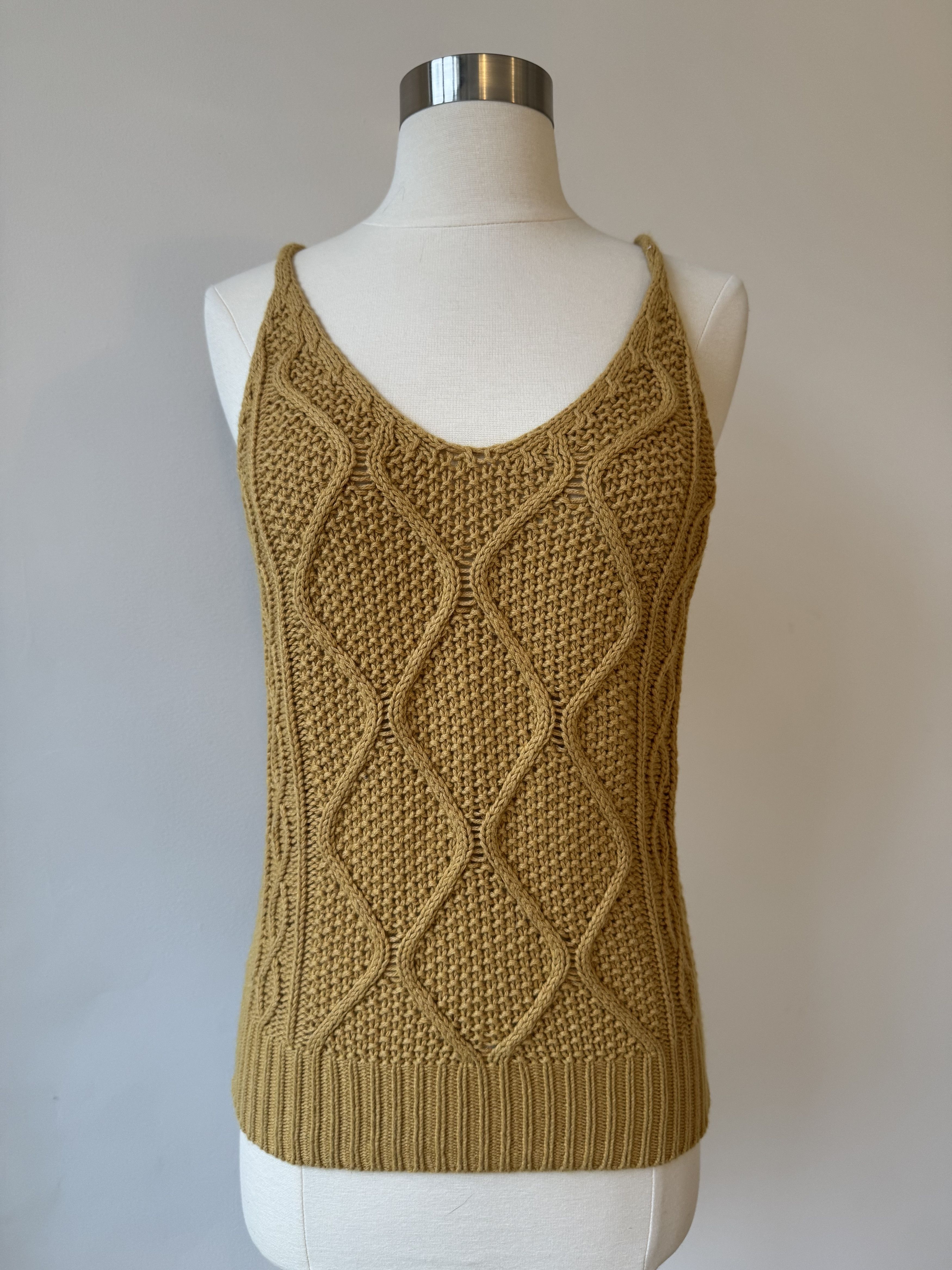 Nili Lotan Nili Lotan Dakota Cashmere Silk Cable Knit Tank Size S / US 4 / IT 40 - 1 Thumbnail
