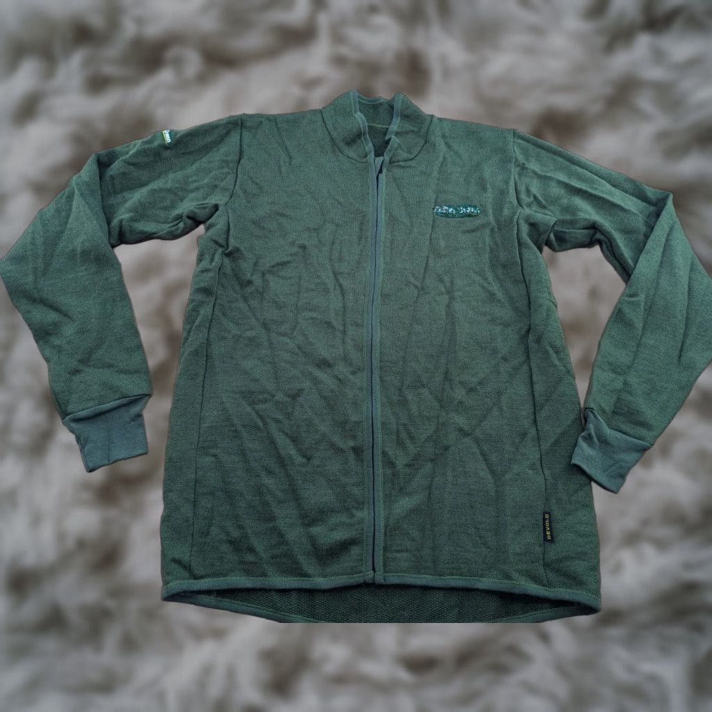 Vintage Devold Protection Jacket Mens L Green Full Zip 100% Merino Wool Work Outdoor Jacket Size US L / EU 52-54 / 3 - 1 Thumbnail