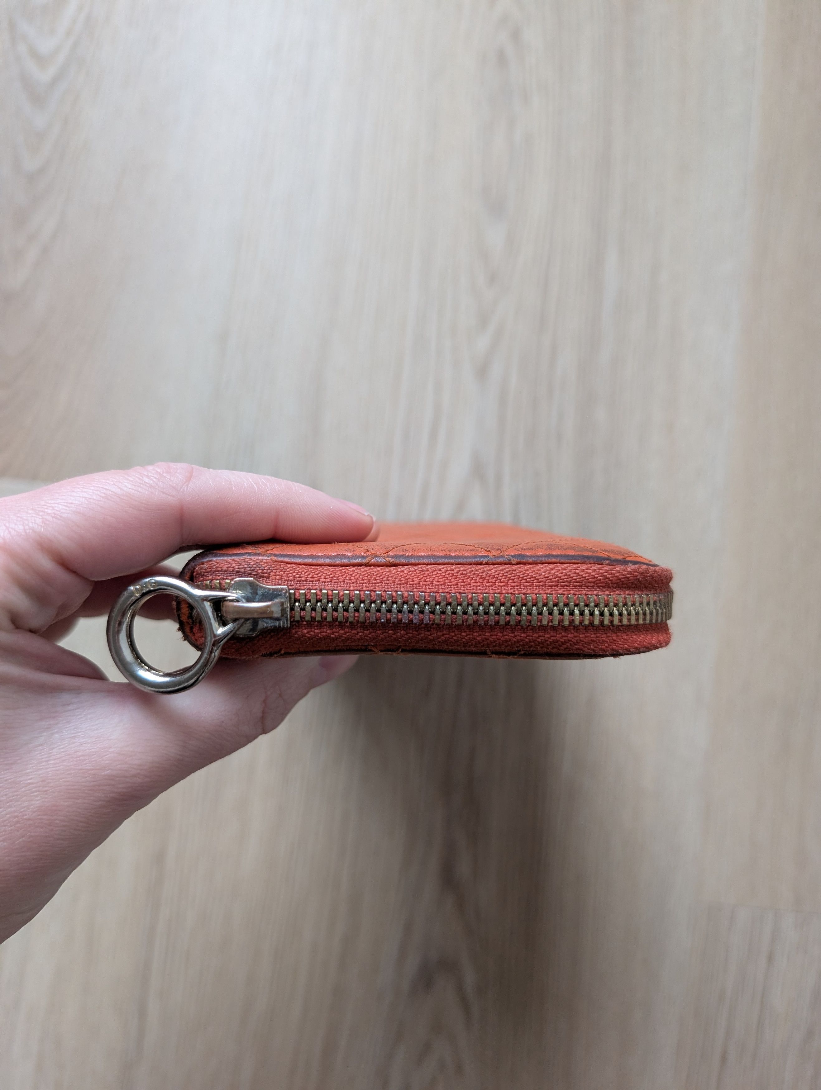Dolce & Gabbana Dolce Gabbana Orange Leather Clutch Purse Wallet Used (8x4") Size ONE SIZE - 4 Thumbnail